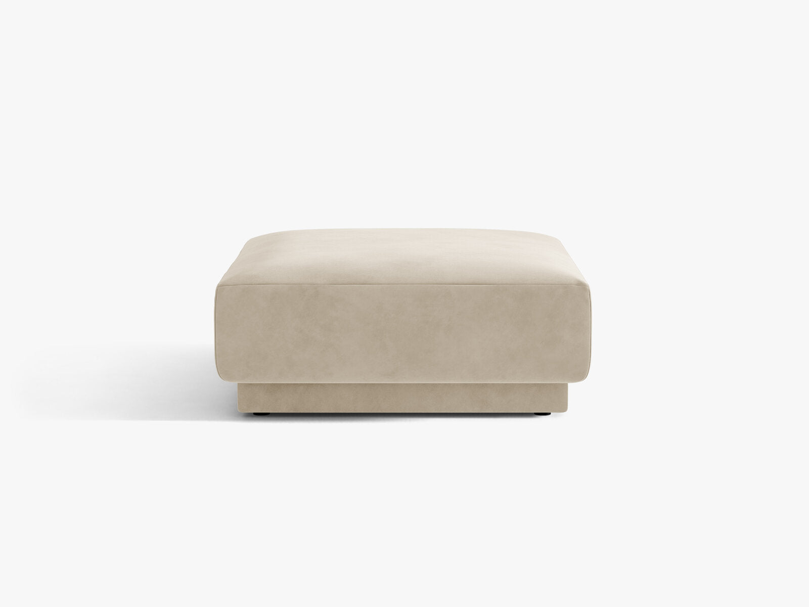 Micadoni Hocker Miley 1-Sitzer Samt Bluvel Dunkelbeige