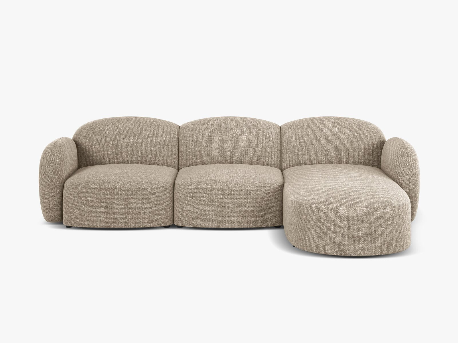 Micadoni Ecksofa Blair 4-Sitzer Rechts Chenille Eden Dunkelbeige
