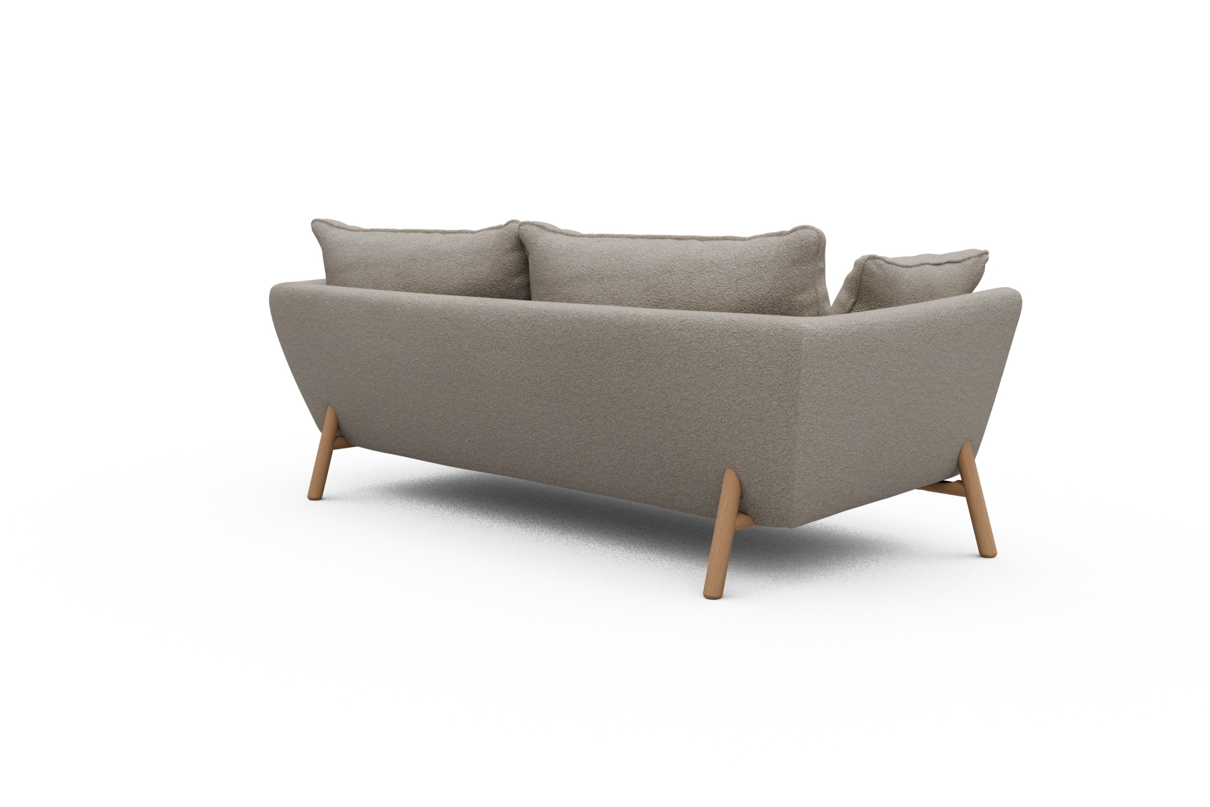 Sofa Emil PREMIUM 3-Sitzer Beinfarbe Eiche Natur Aivi-Lace-Beige
