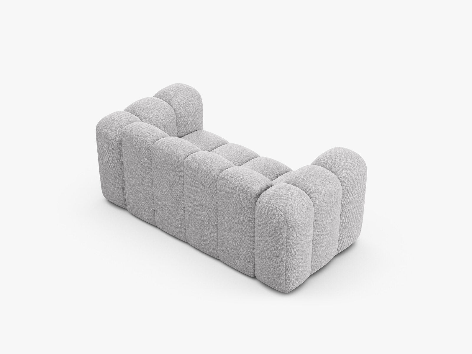 Micadoni Sofa Lupine 2-Sitzer kleine Version Boucle Baloo Hellgrau