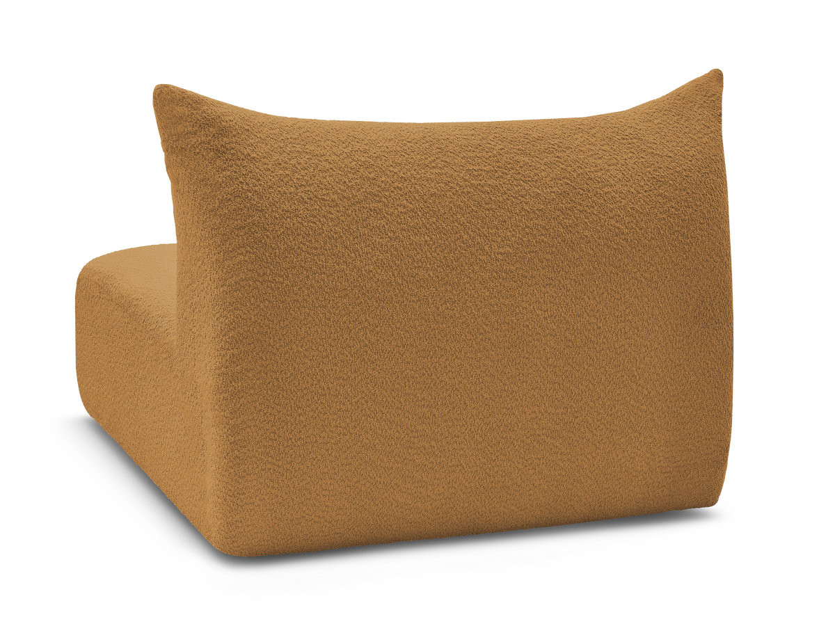 Bobochic Azra Sofamodul 2-Sitzer 120 × 112 cm Bouclé-Stoff Gelb