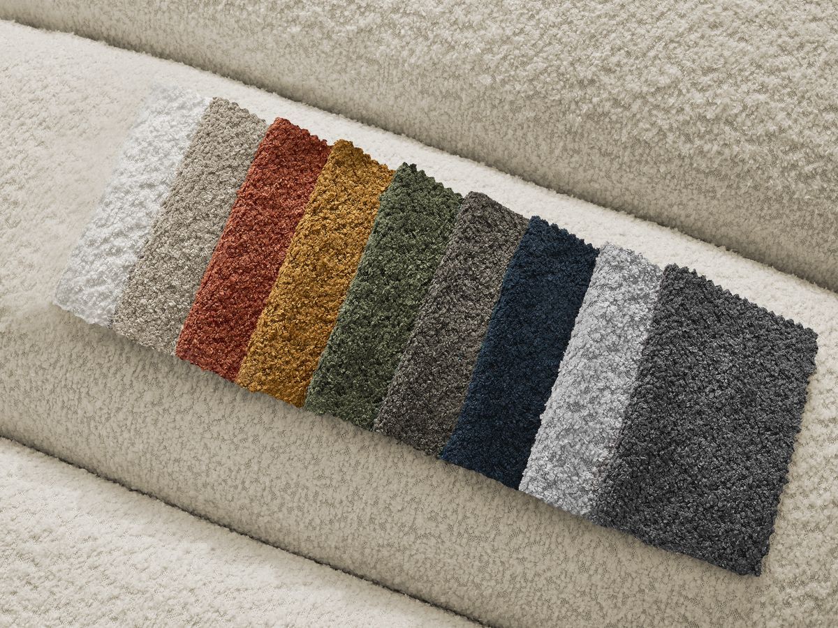 Bobochic Talia Ecksofa Bouclé-Stoff Beige Ecke rechts