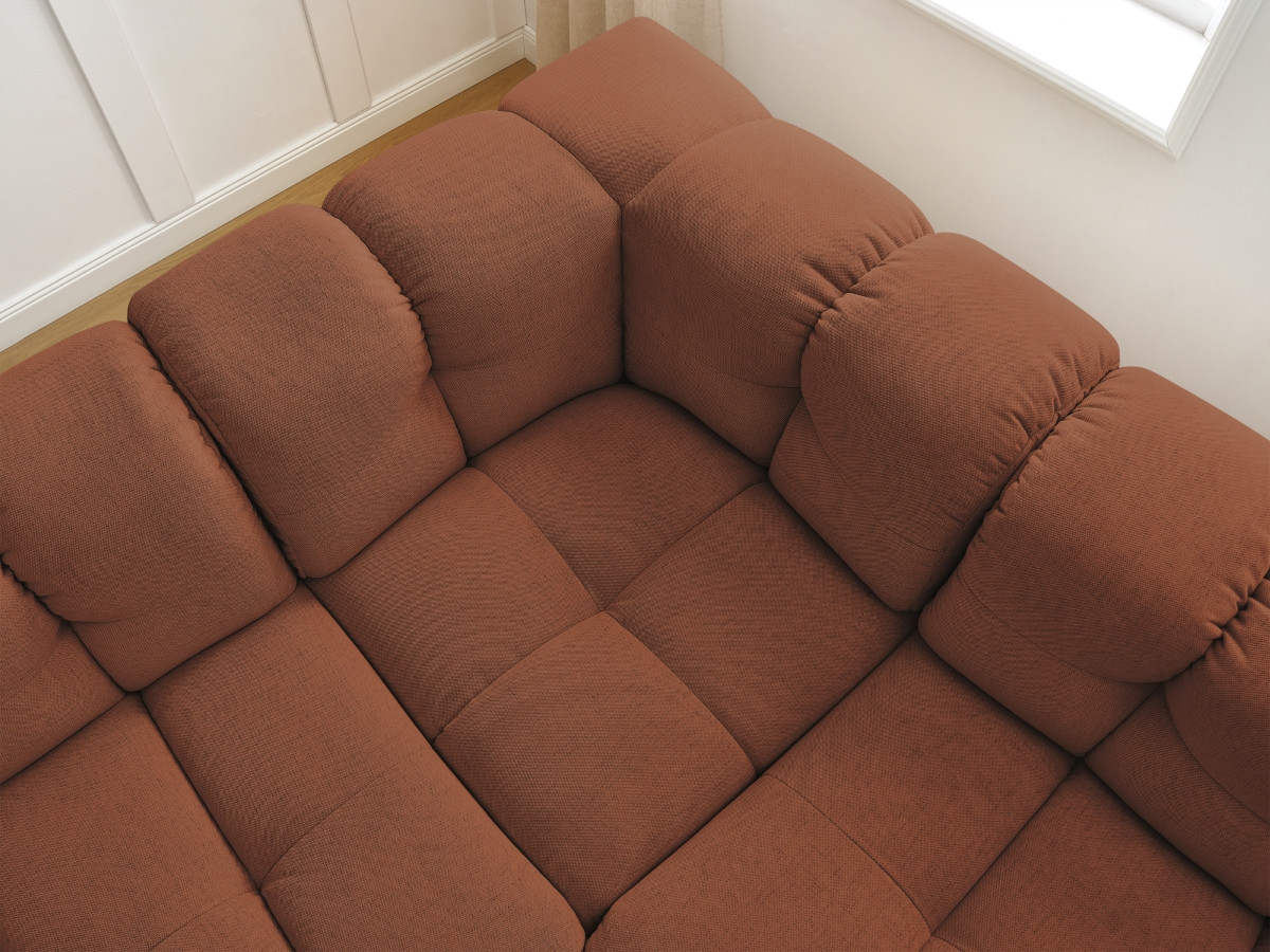 Bobochic Cloud Ecksofa 268 × 184 cm Stoff Orange