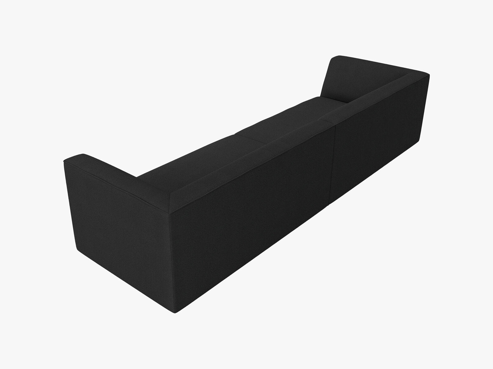 Micadoni Sofa Ruby 4-Sitzer Strukturierter Stoff Ottawa Schwarz