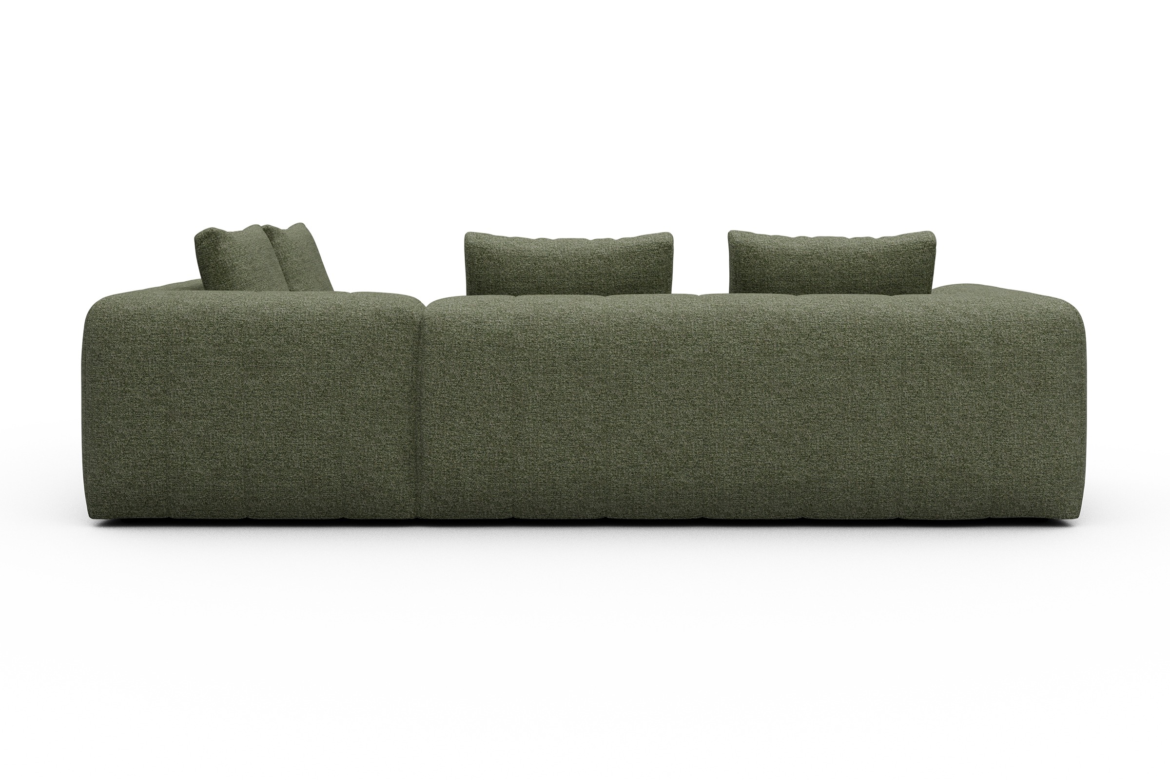 Ecksofa Hugo 2x 2,5-Sitzer Armlehne links Carreno-Vivid-Green