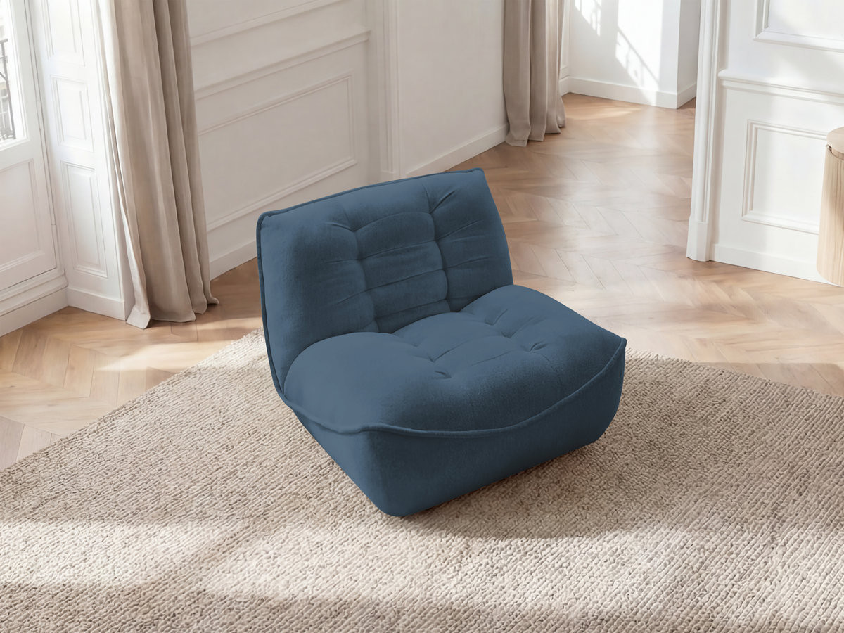 Bobochic Serena Sofamodul 1-Sitzer Melange-Stoff Blau