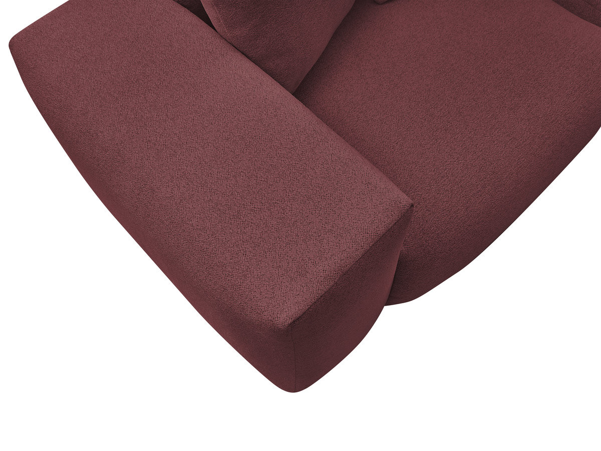 Bobochic Voltaire Sofa 3-Sitzer 248 × 100 cm Melange-Stoff Rot