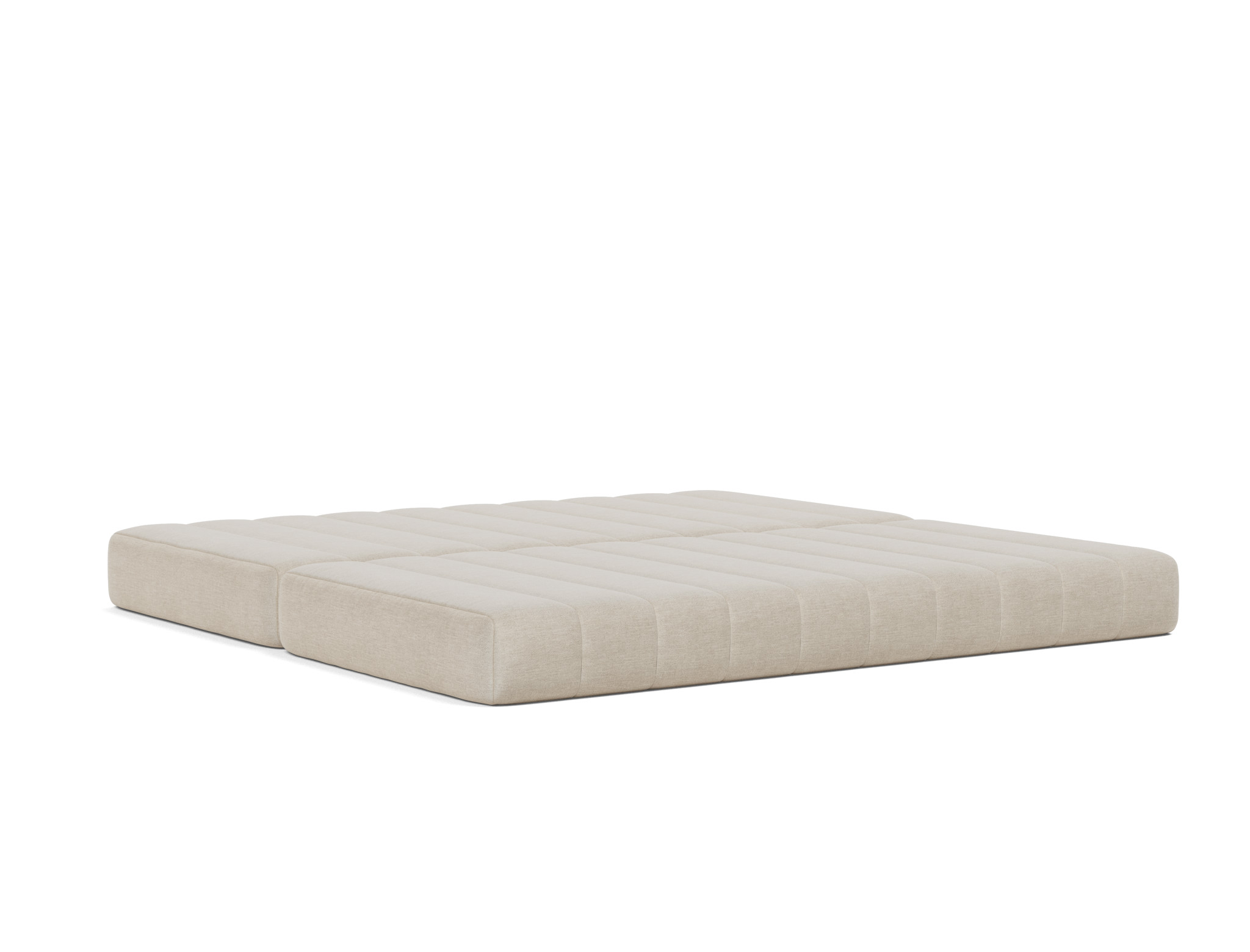Schlafsofa CozyPad mit Armlehnen Flachgewebe Phobos 586-Latte