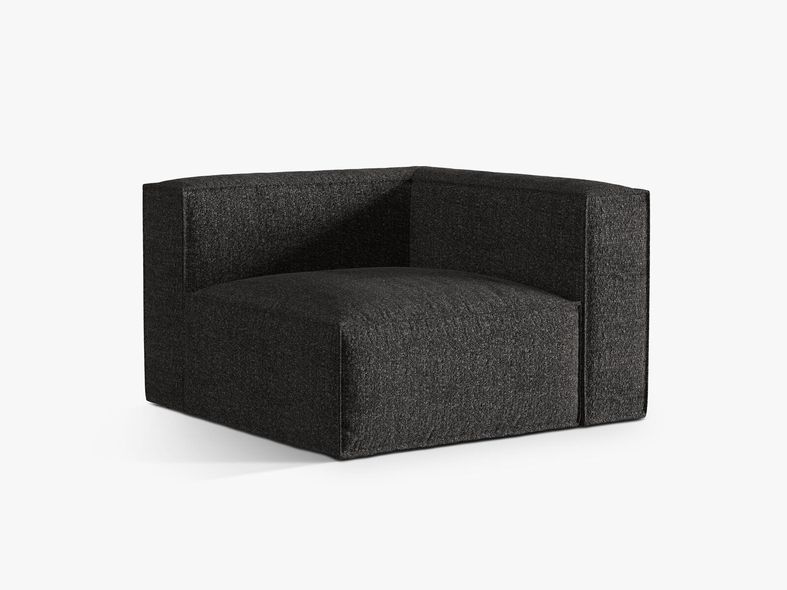 Micadoni Eckmodul Nuria 1-Sitzer Boucle Anthrazit