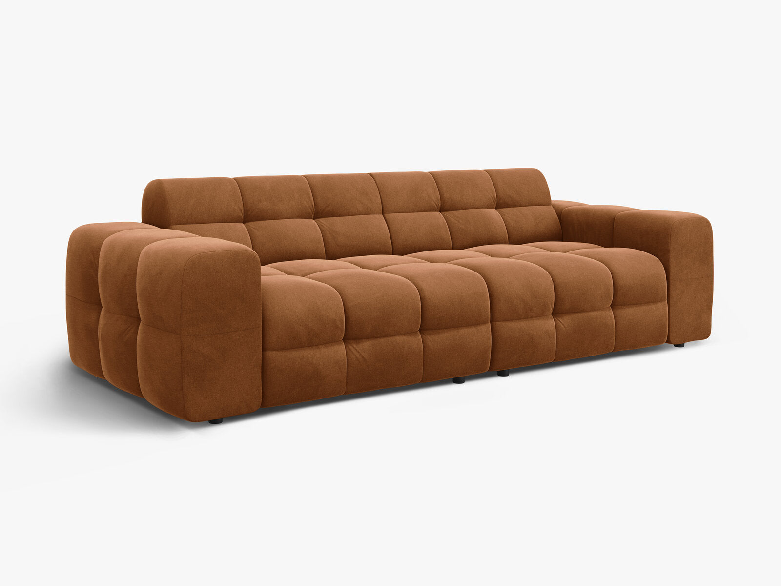 Micadoni Sofa Kendal 4-Sitzer Samt Kamel