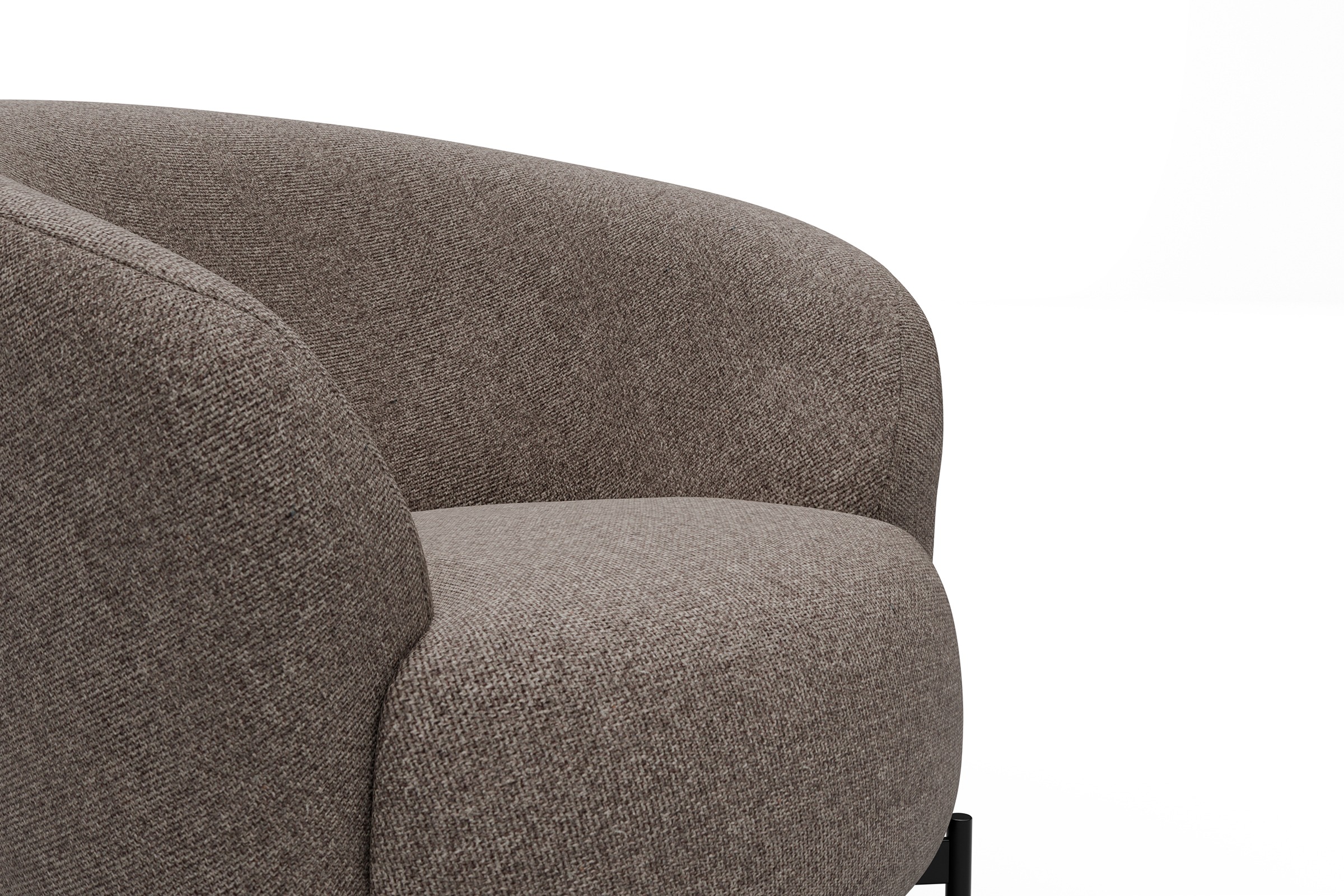 Sessel Ronda X-Metallgestell Schwarz Sama-Stone