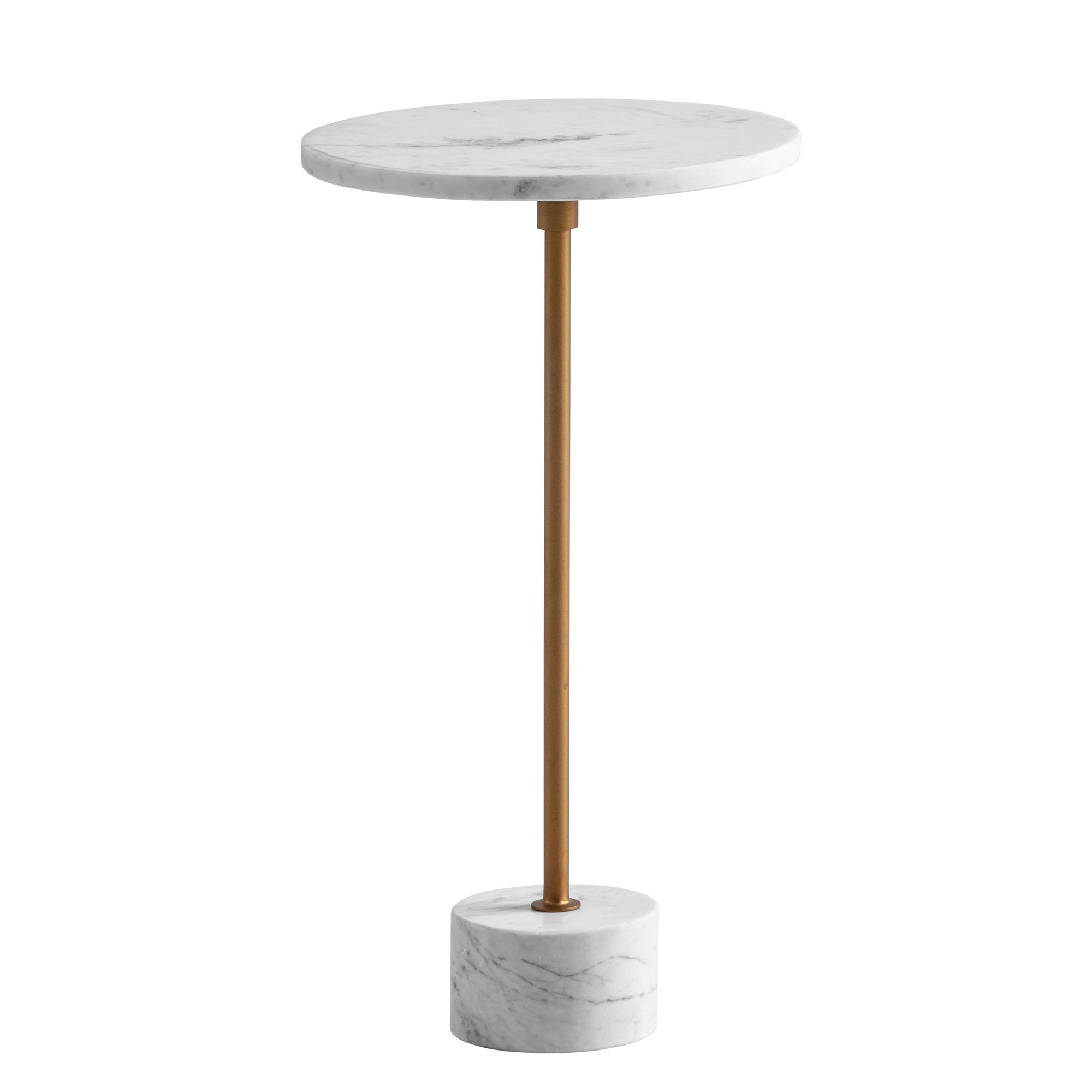 Beistelltisch Ullensvang Marmor Weiß Ø 30 × H 55,5 cm