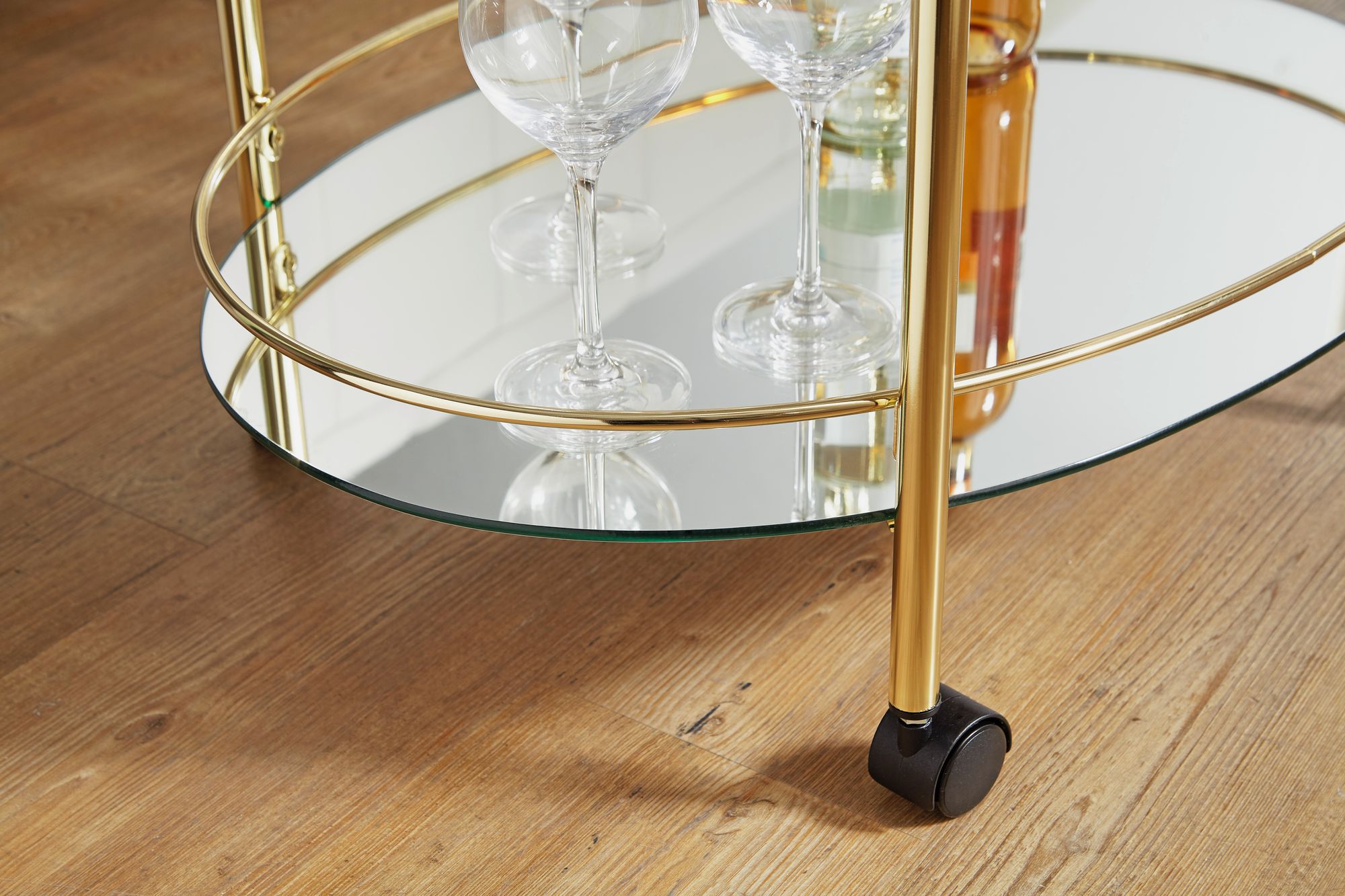 Servierwagen Ryslinge Metall Gold 67 × 46 × 79 cm
