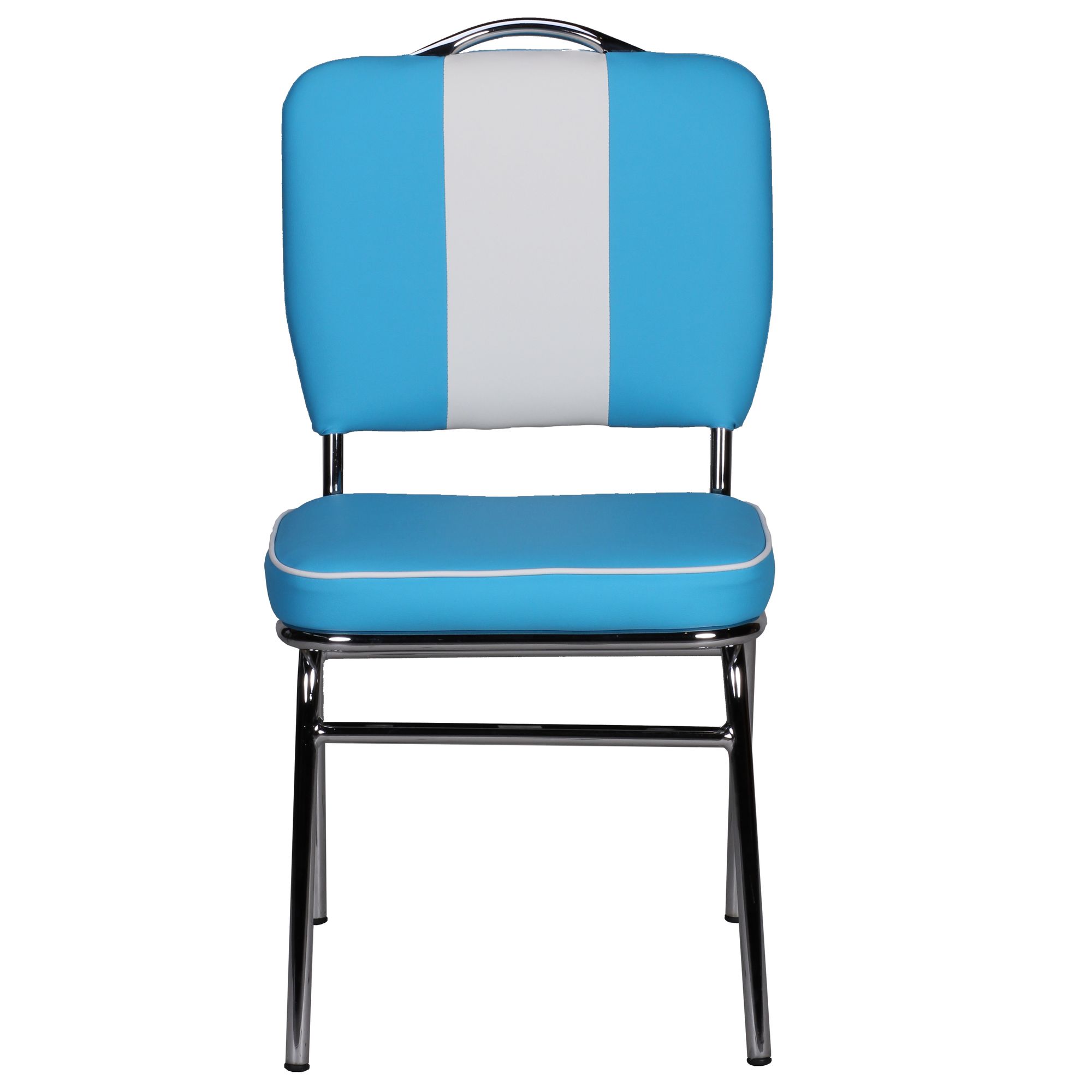 Esszimmerstuhl Kvaloy Kunstleder Blau