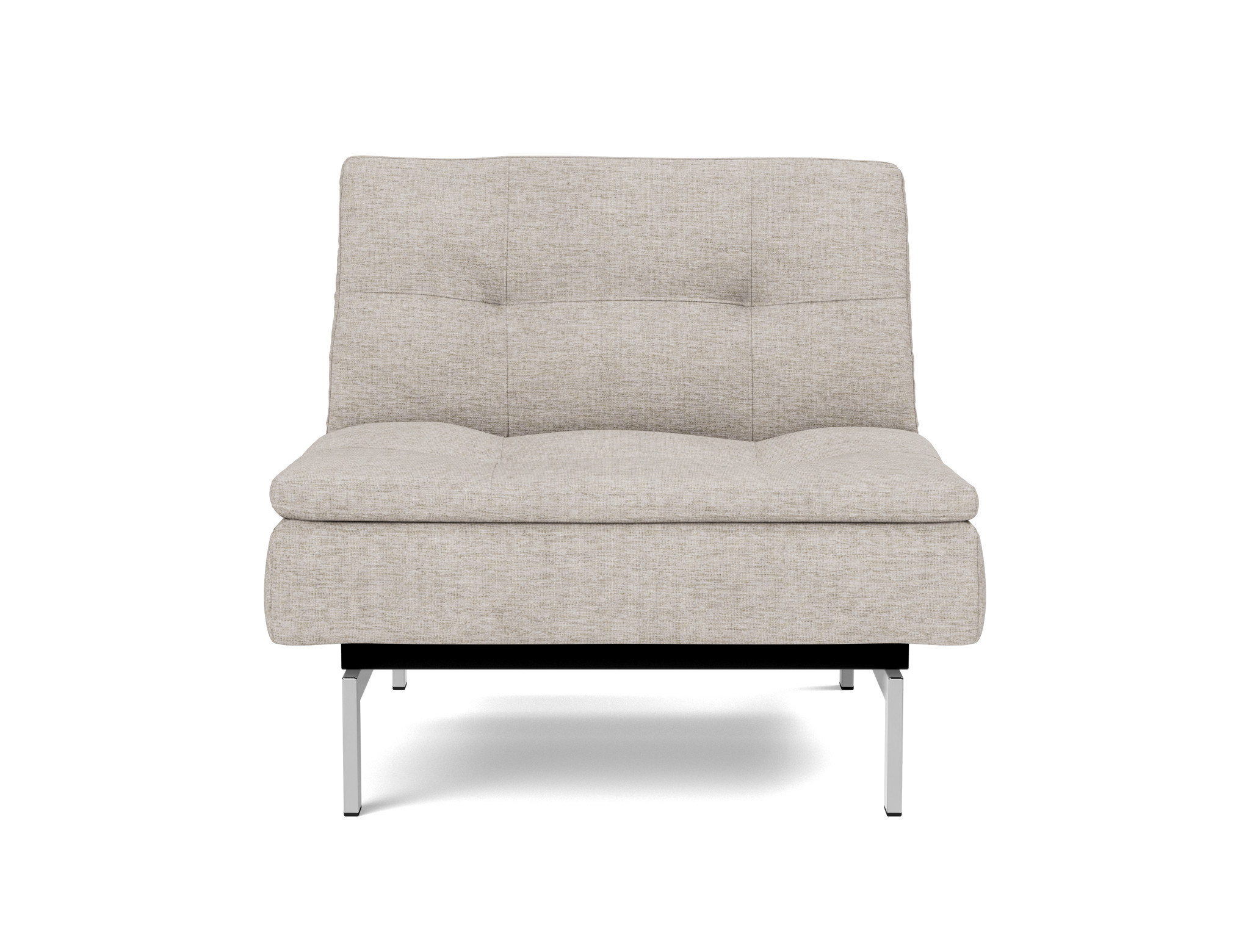 Sessel Dublexo Chenille Yuveno 471-Sand Beine Chrom
