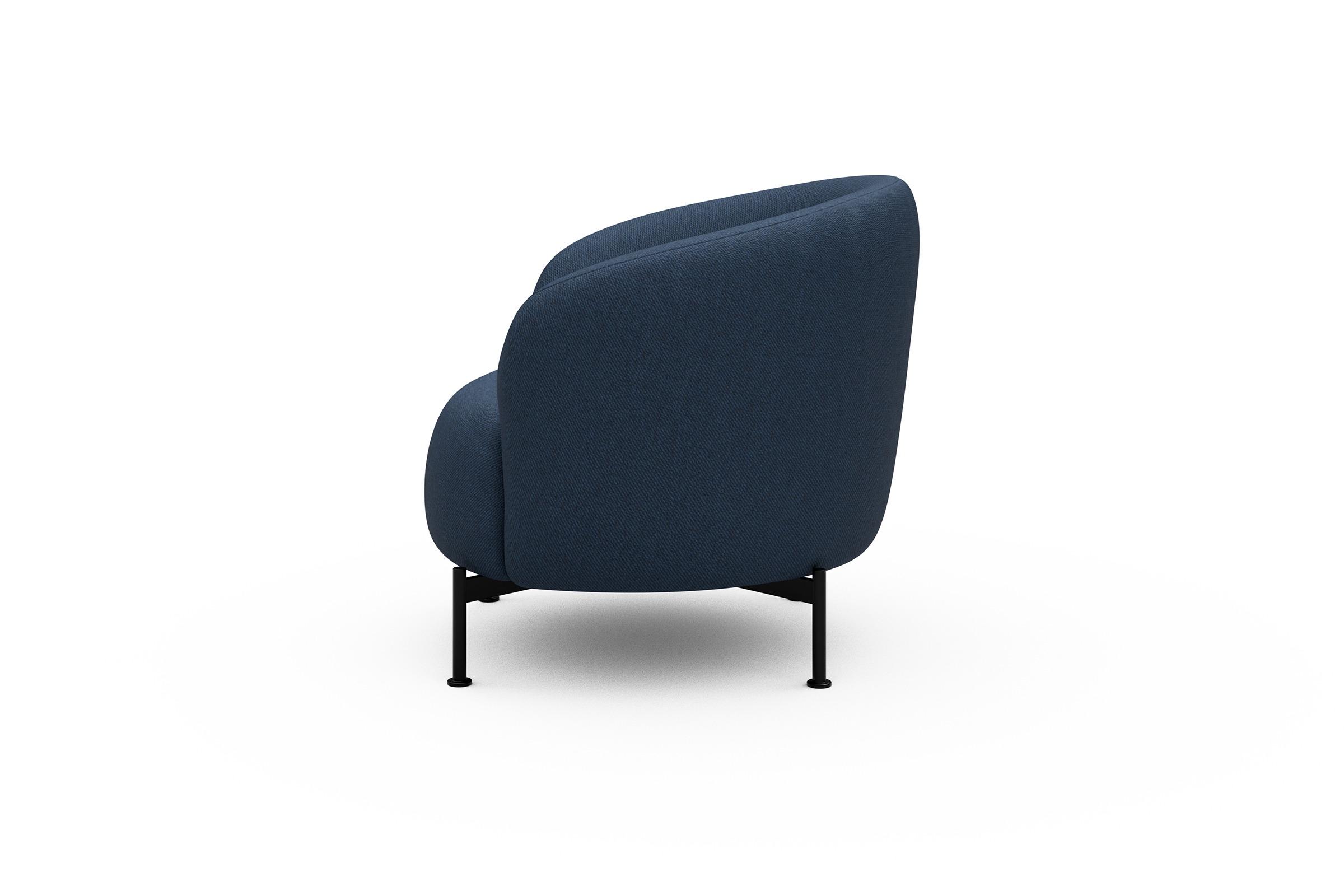 Sessel Ronda X-Metallgestell Schwarz Weda-Blue