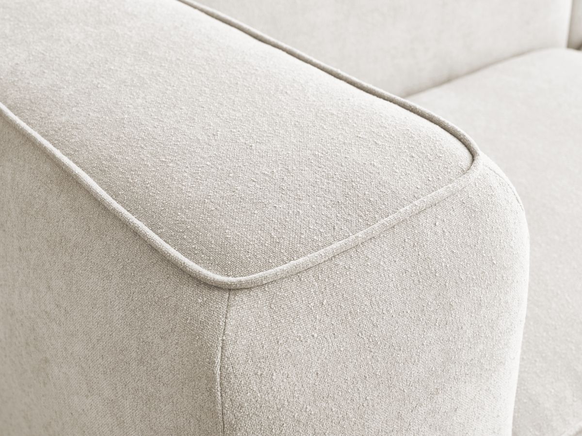 Bobochic Zephyr Ecksofa 260 × 165 cm Strukturstoff Weiß Ecke rechts