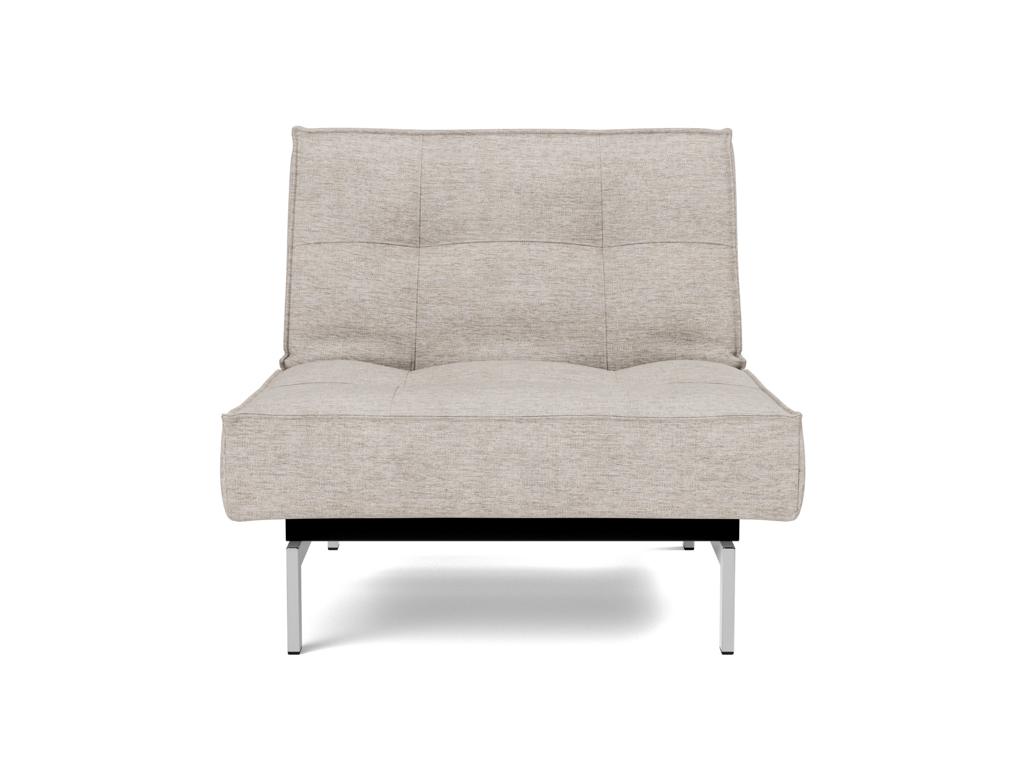 Sessel Splitback Chenille Yuveno 471-Sand Beine Chrom
