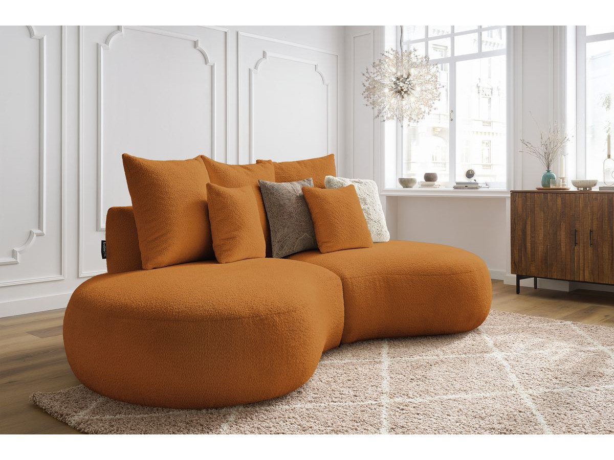 Bobochic Saint-germain Sofa 3-Sitzer Bouclé-Stoff Gelb