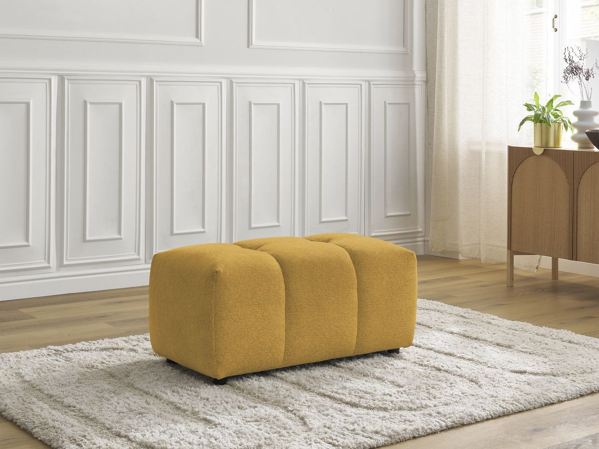 Bobochic Roxelane Pouf Melange-Stoff Gelb