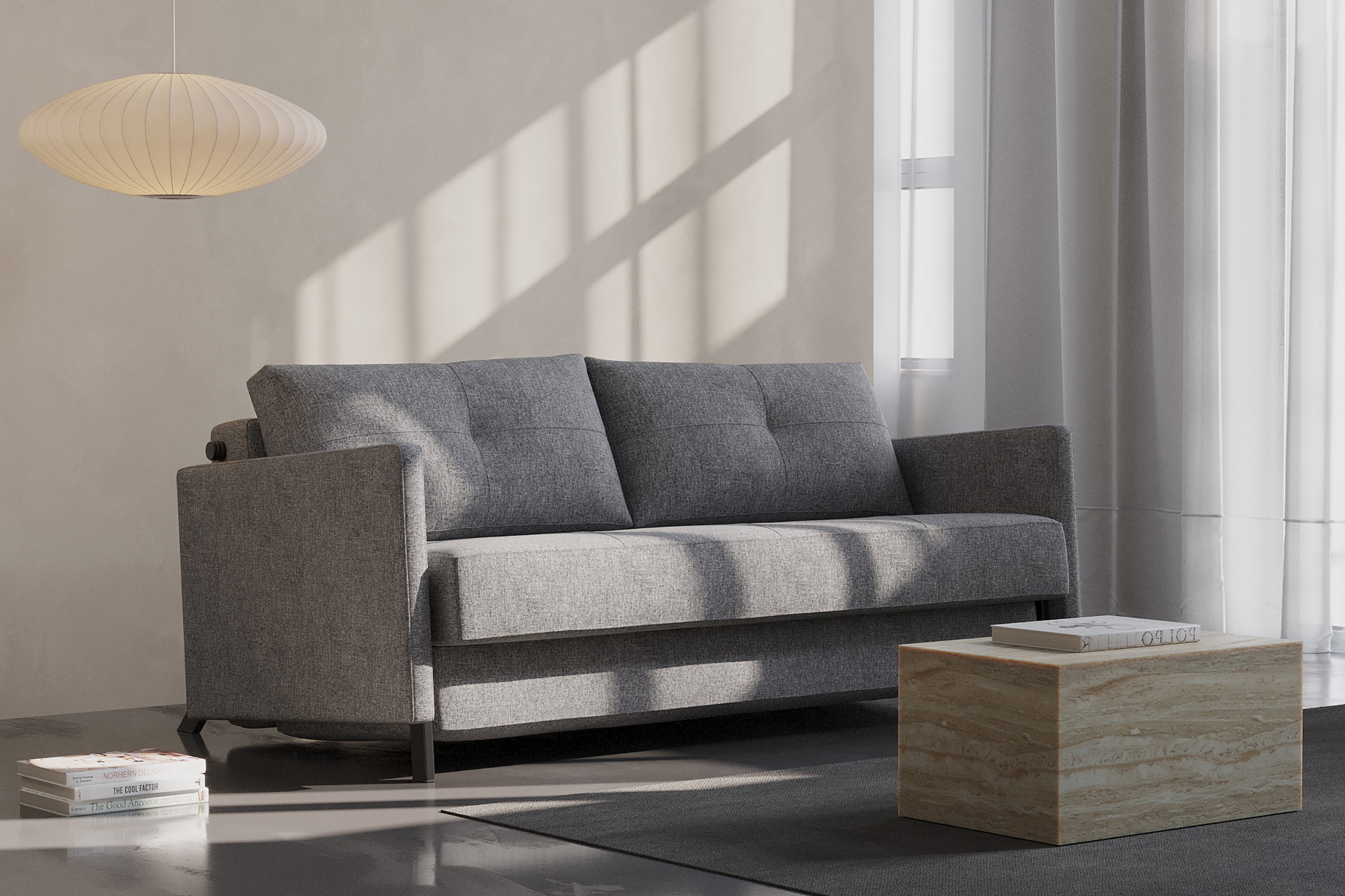 Schlafsofa Cubed mit Armlehnen