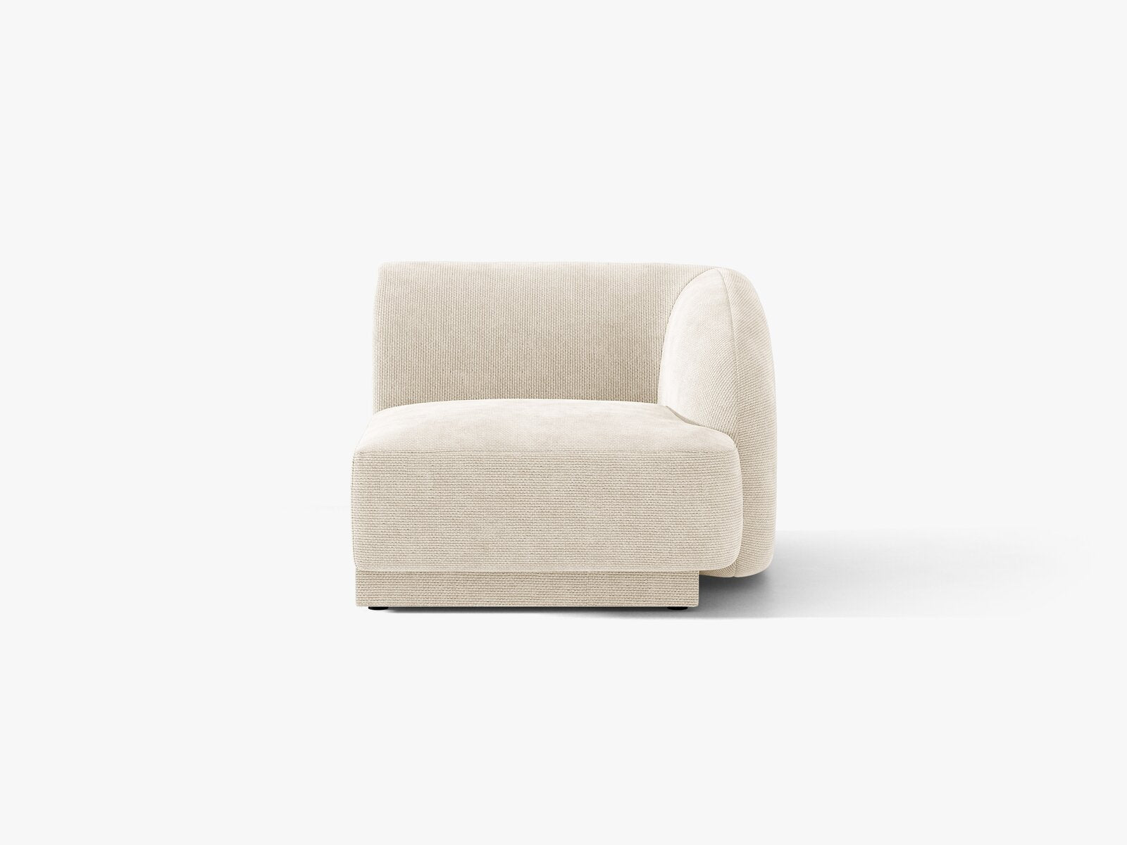 Micadoni Eckmodul Miley 1-Sitzer Rechts Chenille Eden Elfenbein