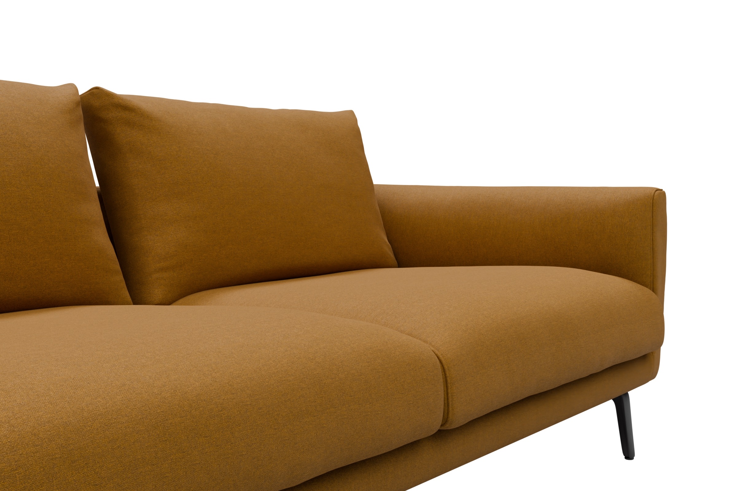 Ecksofa Karl Chaiselongue links mit 2,5-Sitzer Satya-Ocre