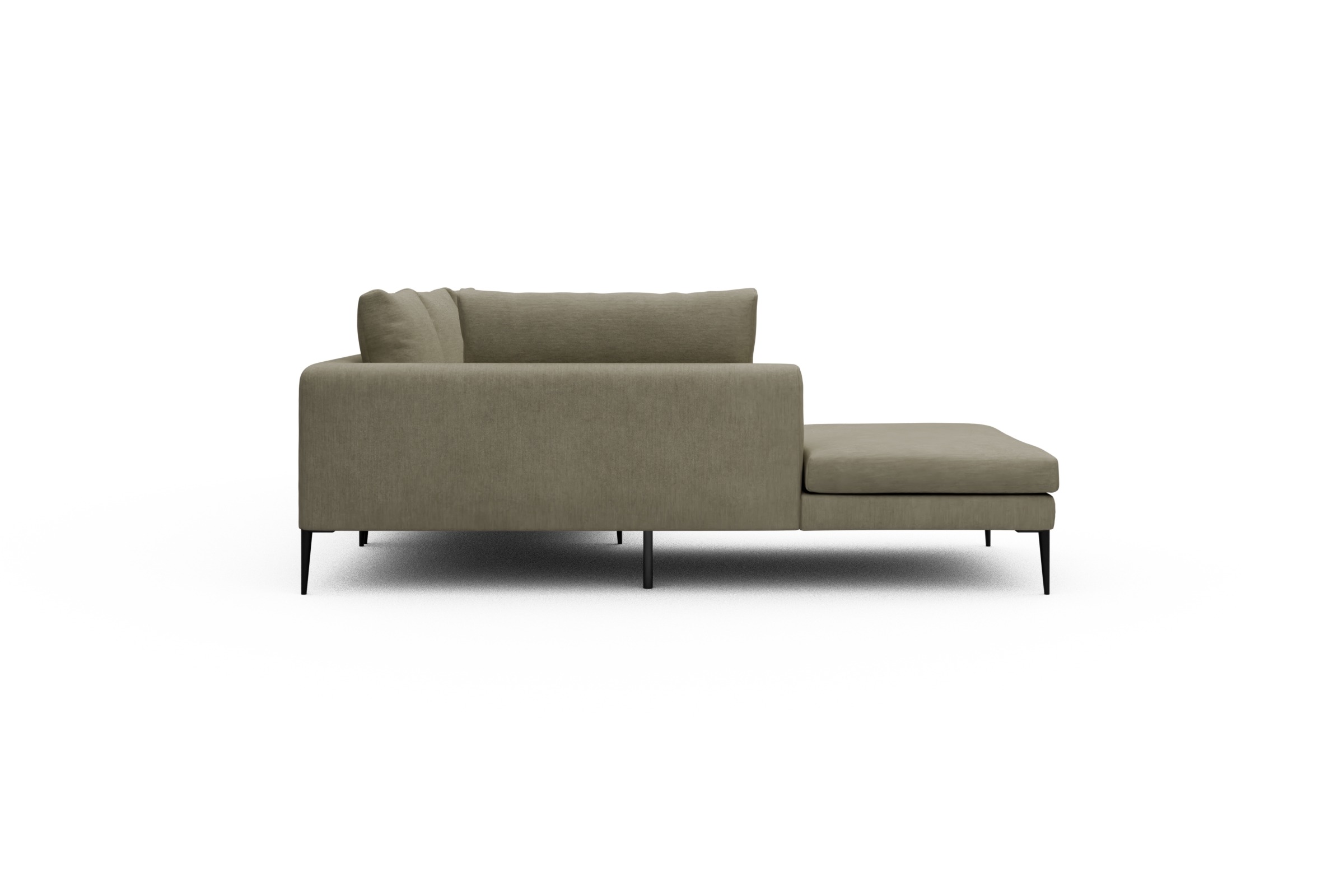 Ecksofa Paul Relax-Ecke rechts mit 3-Sitzer Vivus-Dusty-Sand