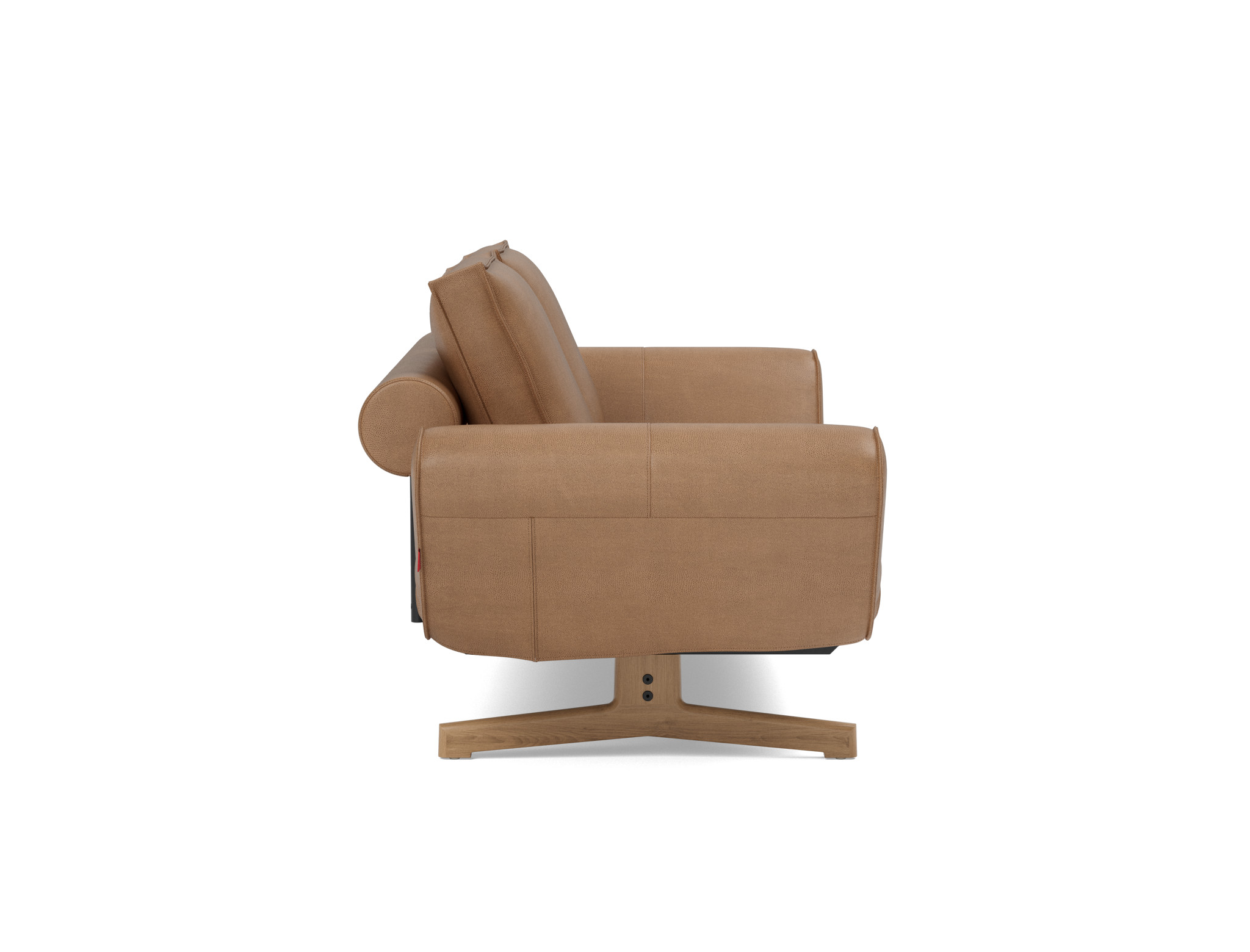 Tagesbett Ghia Lederoptik Faunal 551-Brown Beine Eiche