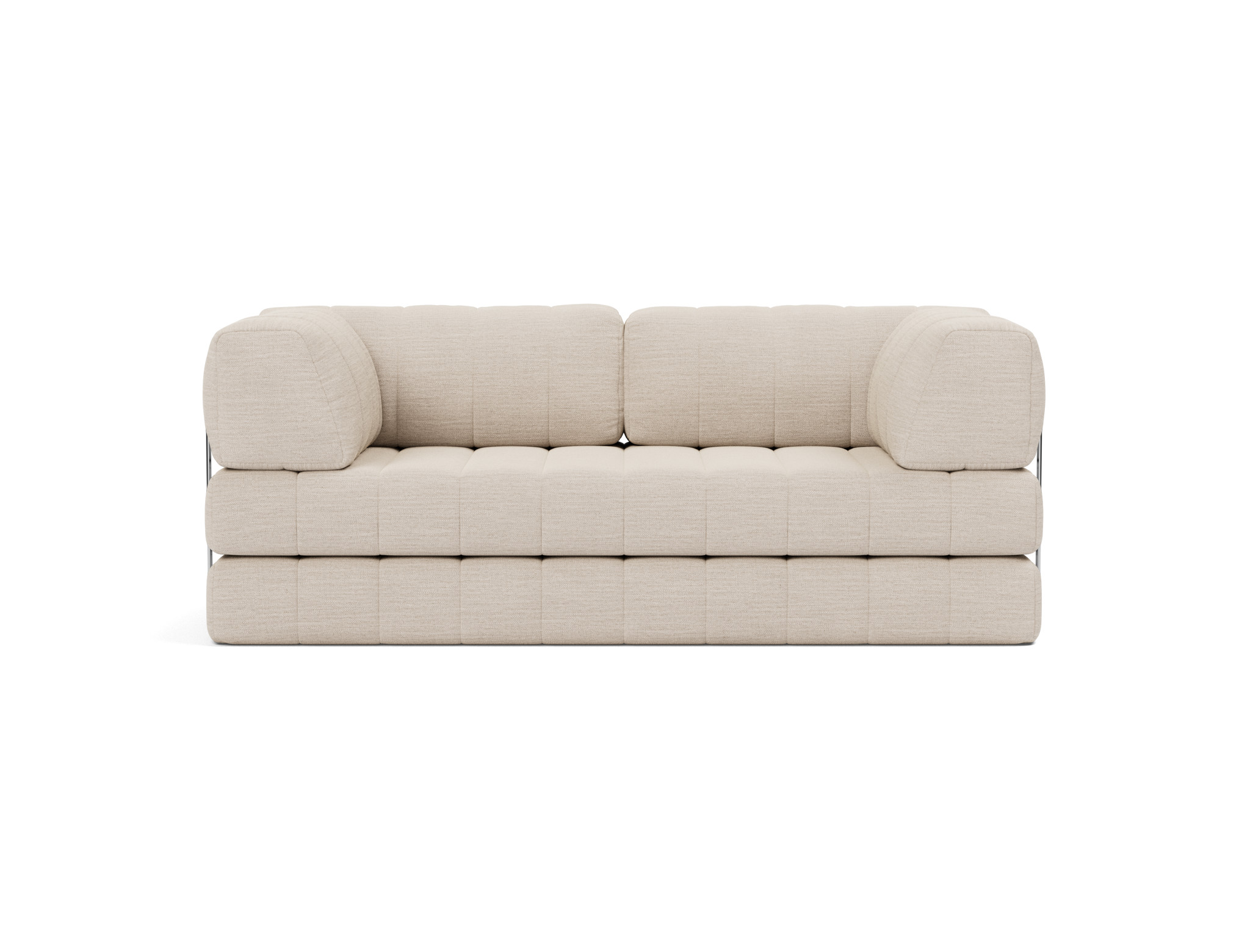 Schlafsofa CozyPad mit Armlehnen Webstoff Blida 612-Sand-Grey