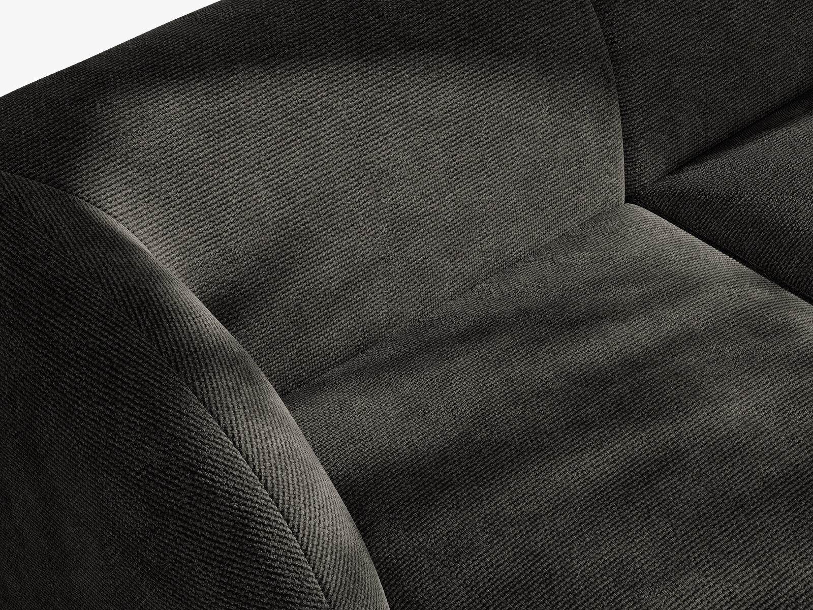 Micadoni 5-Sitzer Symmetrisches Ecksofa Miley Chenille Eden Anthrazit