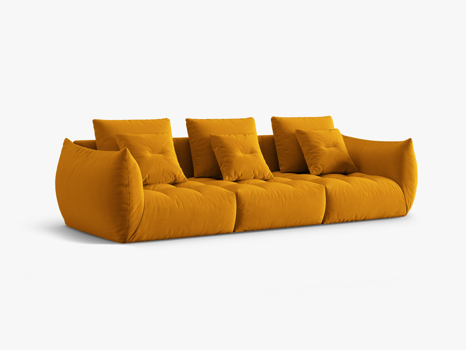 Micadoni Sofa Bloom 4-Sitzer Samt Gelb