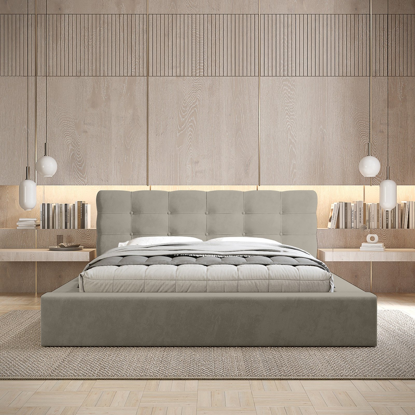 Polsterbett Pavo Chenille 160x200 mit Holzrahmen Ditra-New 03