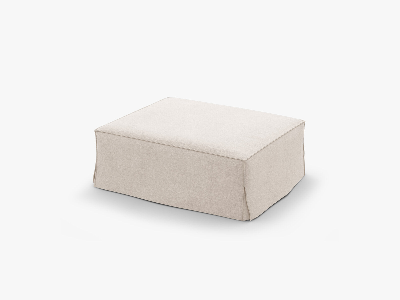 Micadoni Hocker Jodie 1-Sitzer Strukturierter Stoff Lins Beige