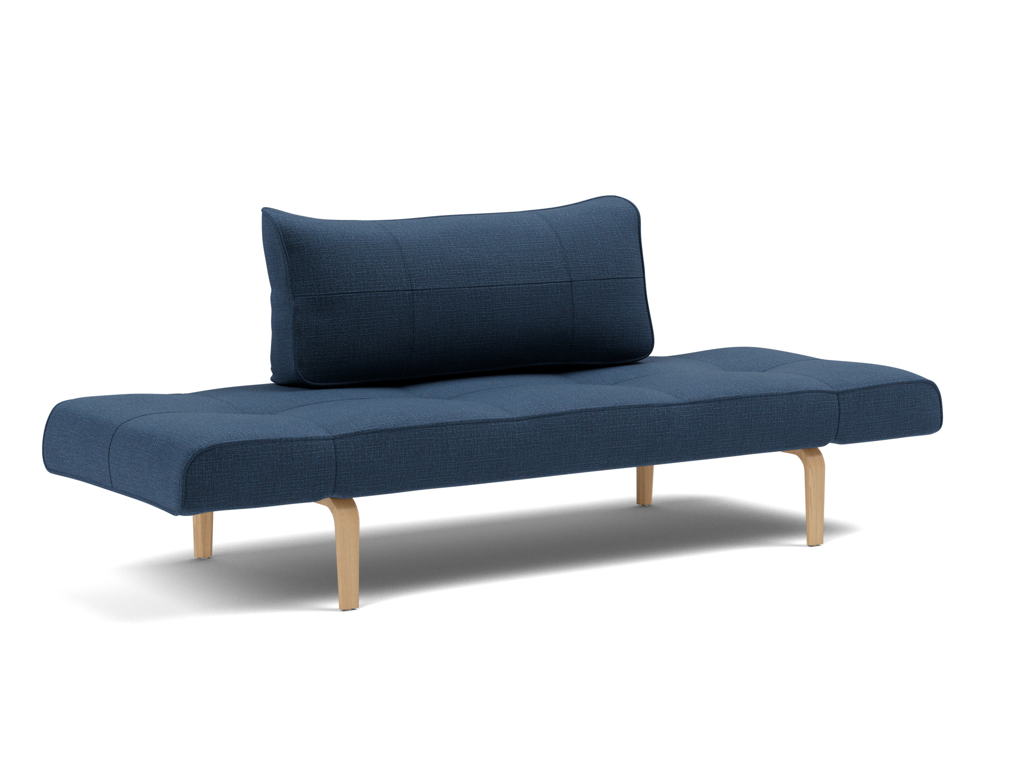 Tagesbett Zeal Chenille Esina 414-Indigo-Blue Beine Bow Eiche