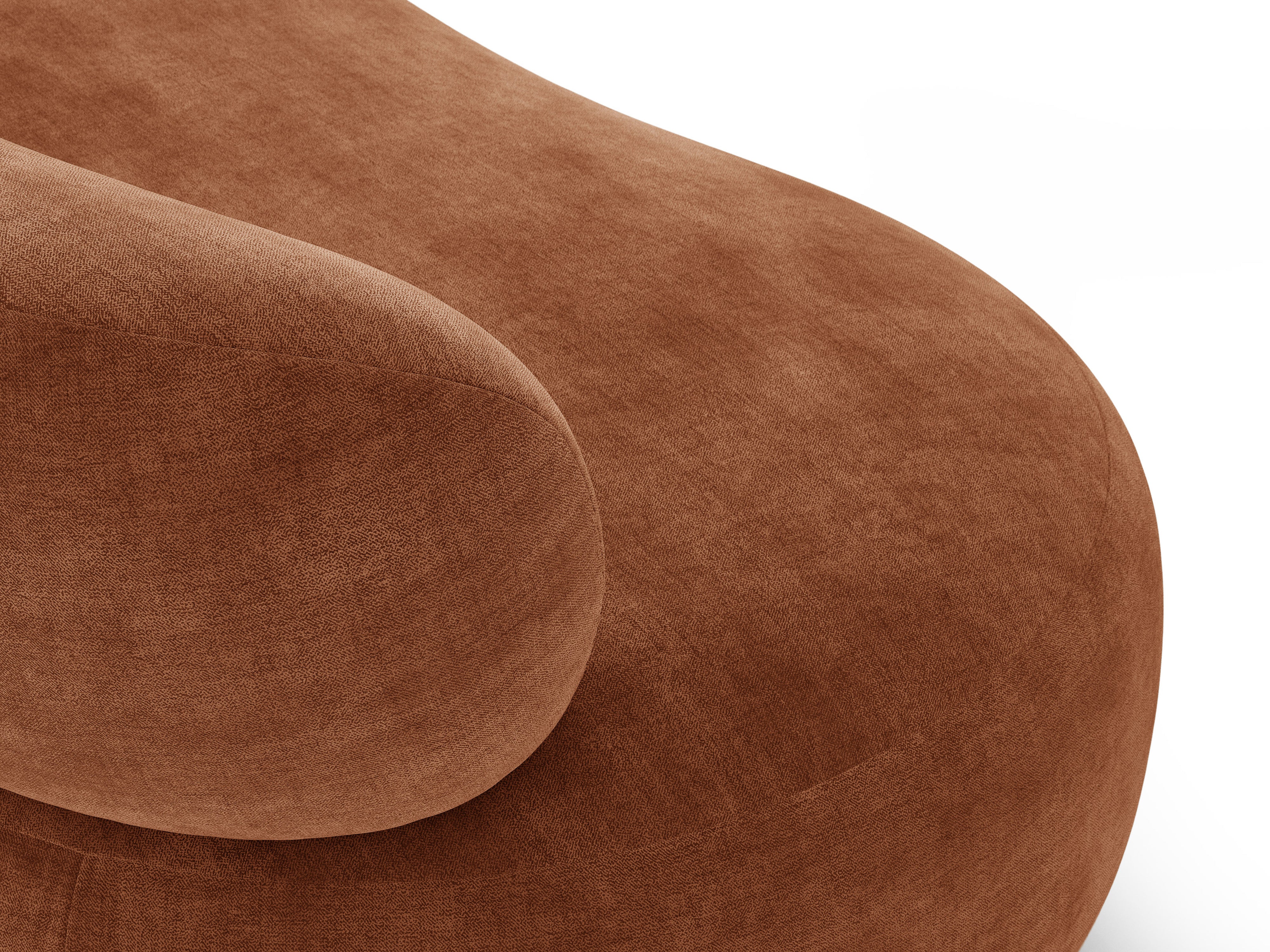 Micadoni Aura Sofa 3-Sitzer Chenille Golden Terrakotta