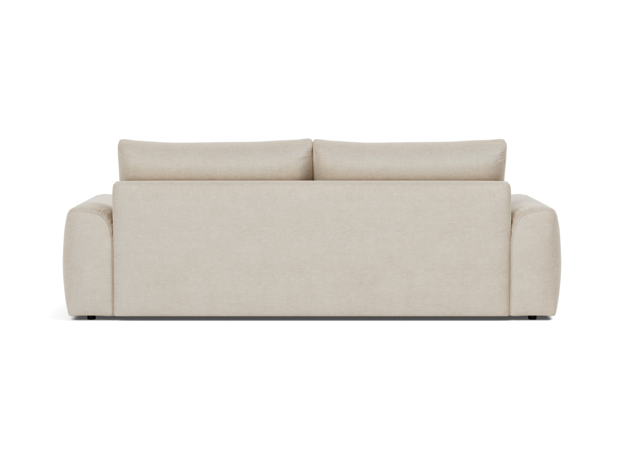 Schlafsofa Norum mit Chunky-Armlehnen Flachgewebe Phobos 586-Latte