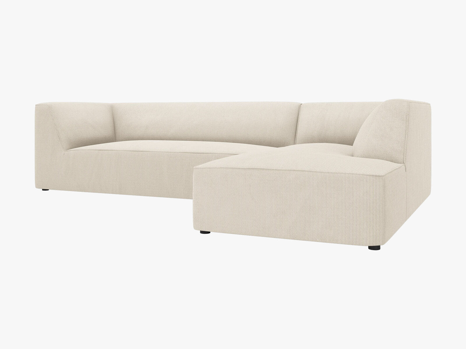 Micadoni 4-Sitzer Modular Sofa Ruby Rechts Kord Scala Helles Beige
