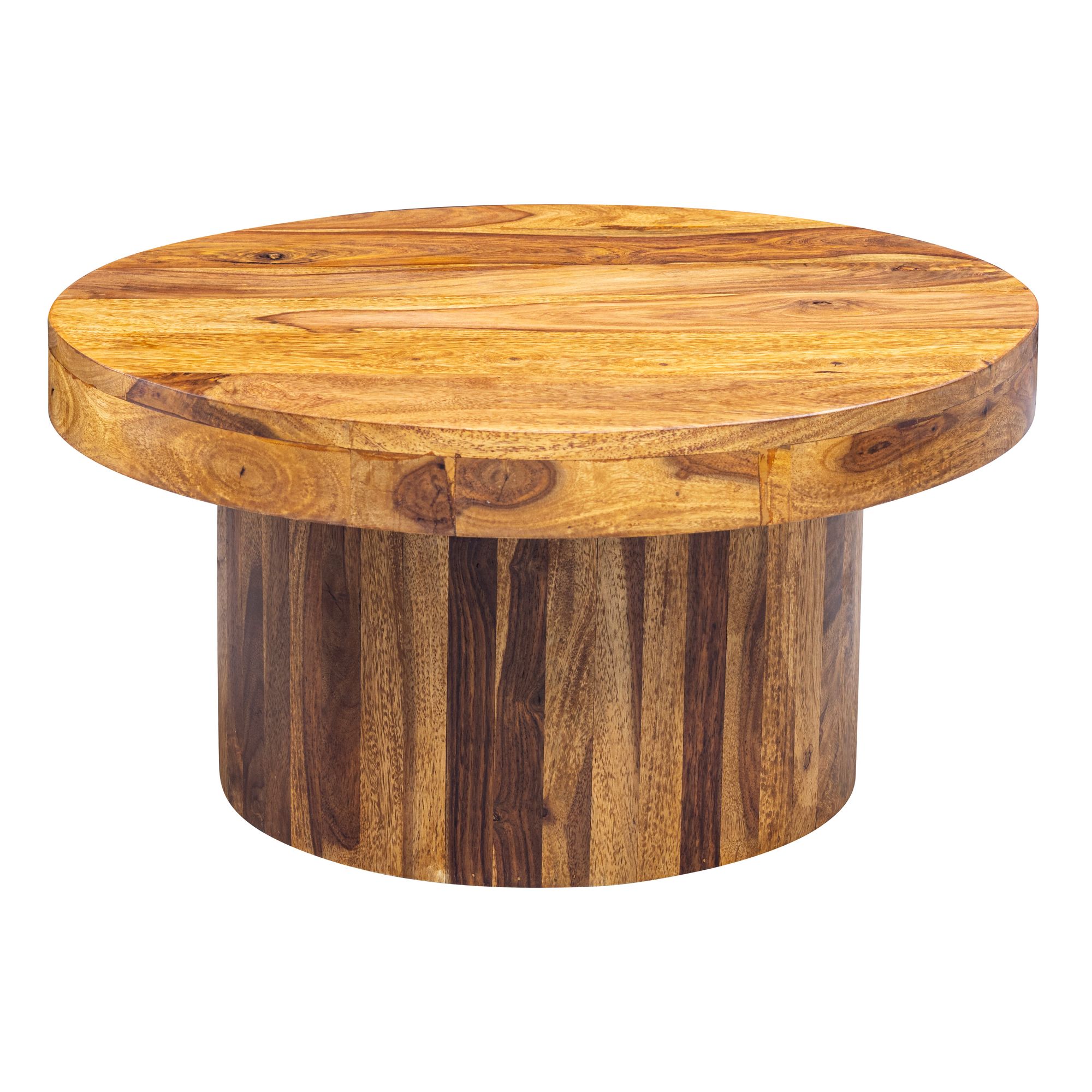 Couchtisch Nakskov Sheesham Massivholz Ø 60 cm
