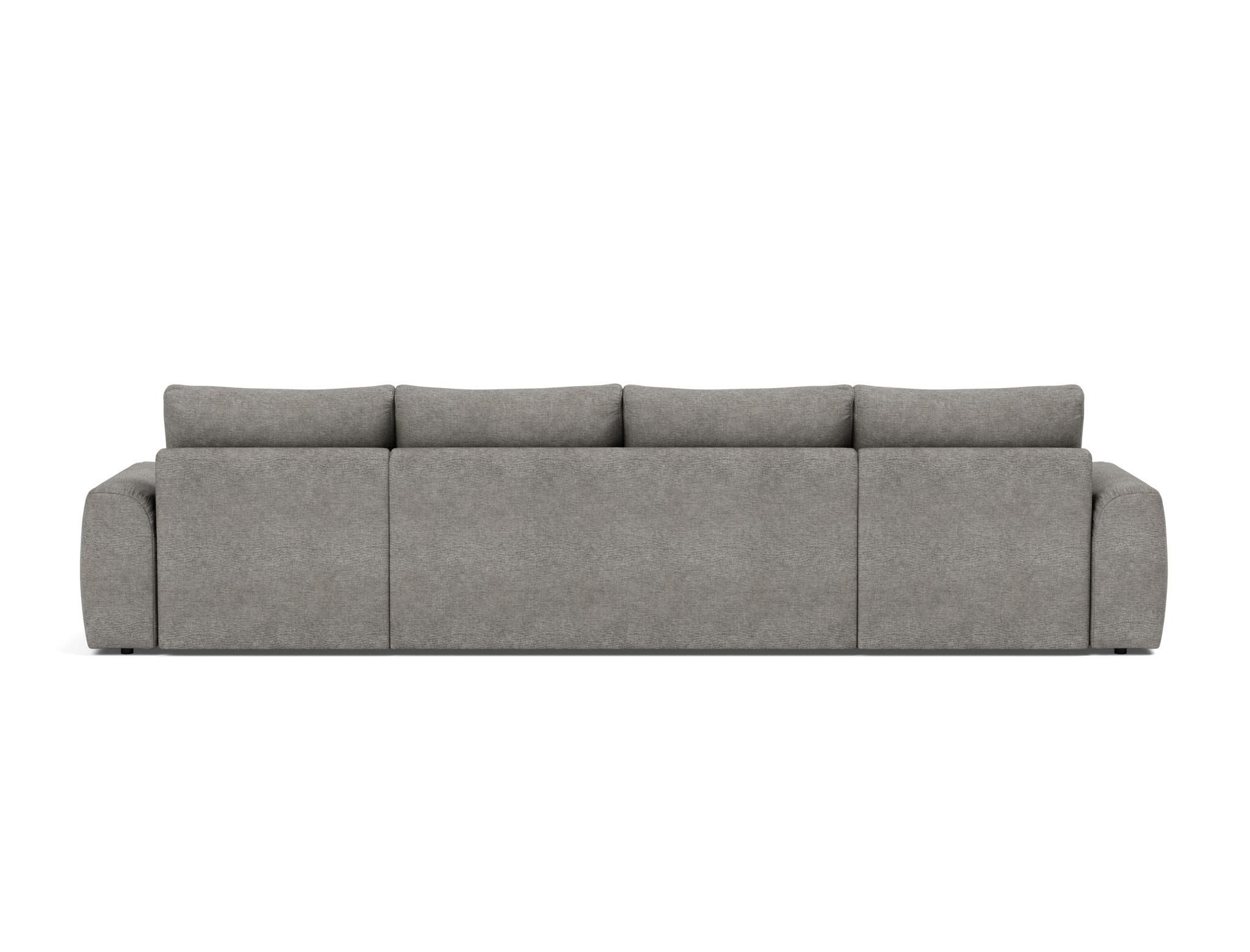 Schlafsofa Norum U-Form mit Chunky-Armlehnen Flachgewebe Avella 282-Warm-Grey