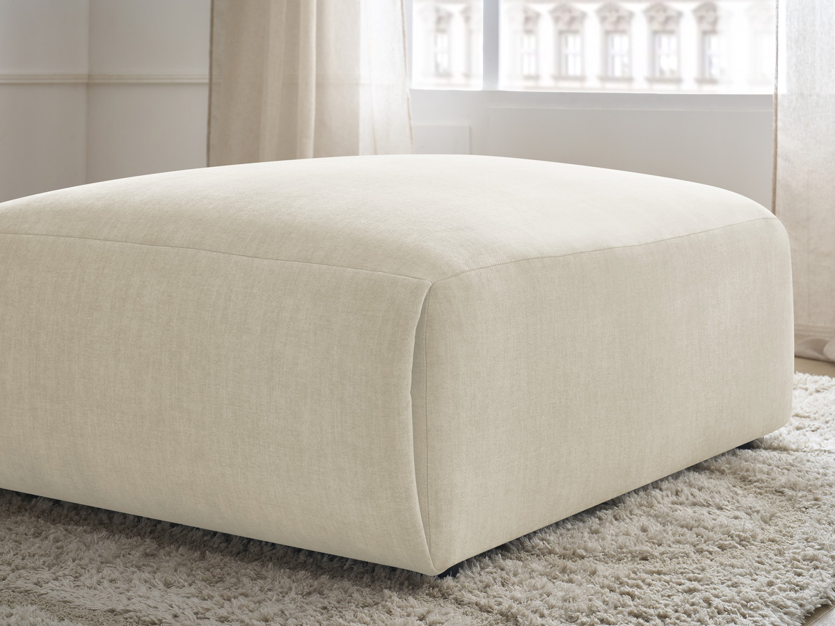 Bobochic Jana Pouf 94 × 114 cm Samt Beige