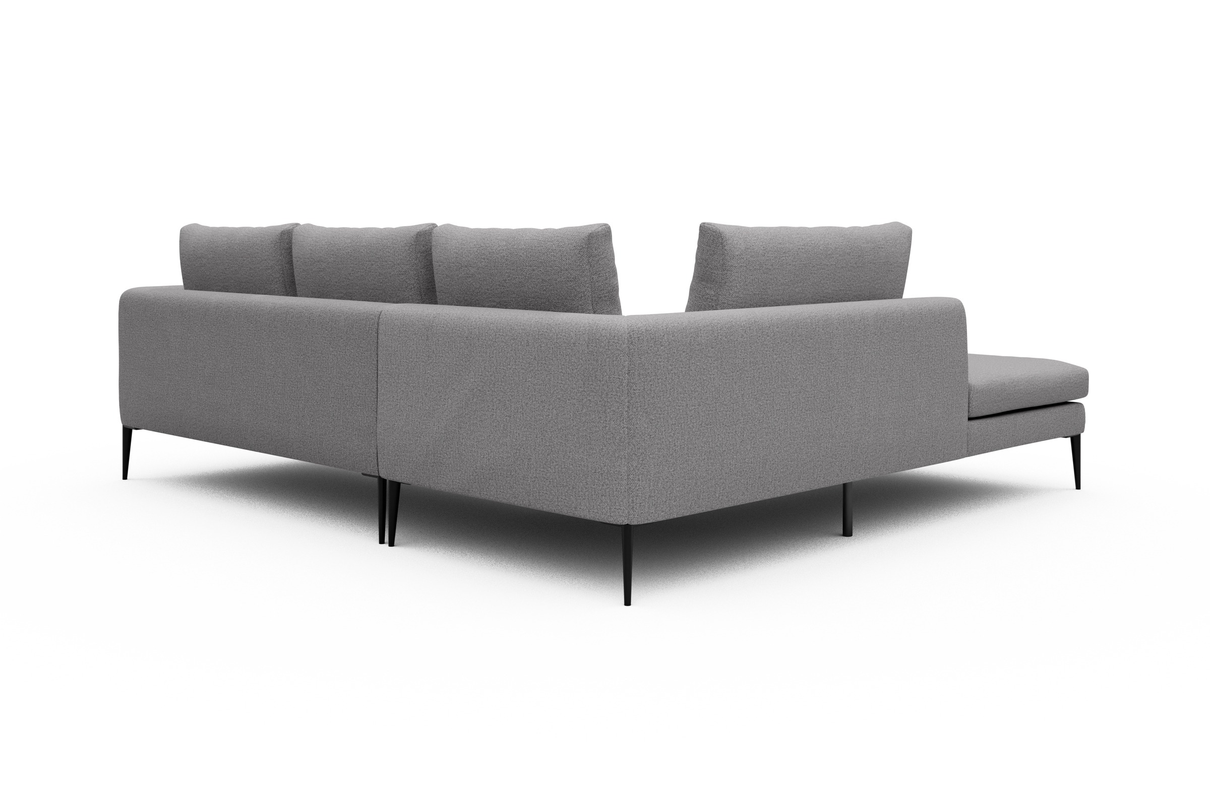 Ecksofa Paul Relax-Ecke links mit 2-Sitzer Sama-Grey