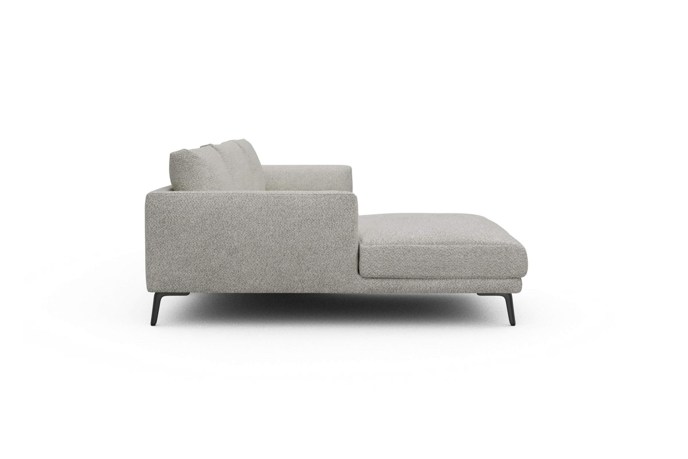 Ecksofa Karl Chaiselongue links mit 2,5-Sitzer Vanora-Warm-Sand