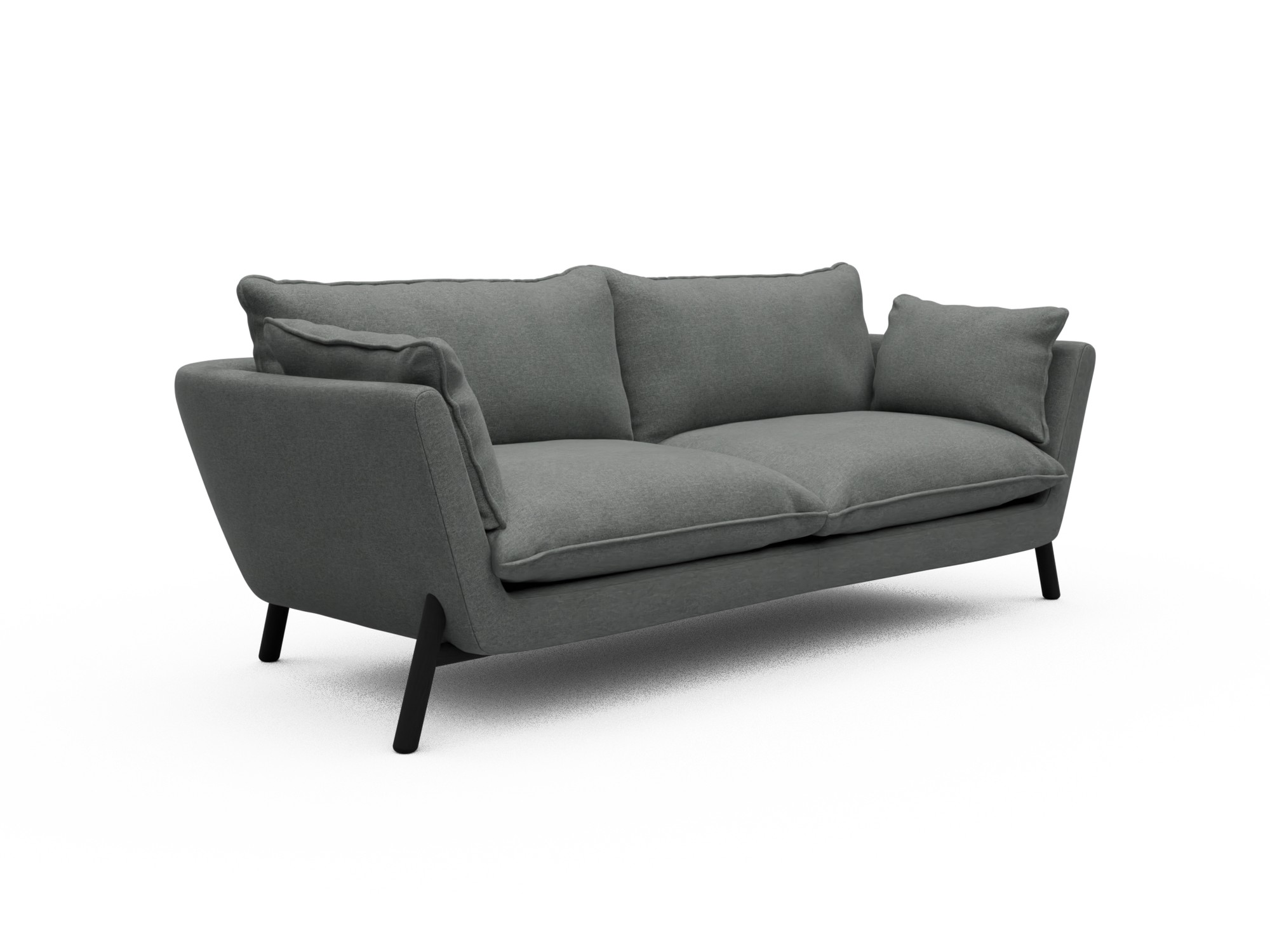 Skandi Home Sofa Emil Soft 3-Sitzer Beinfarbe Eiche Schwarz Satya-Steel moebelfaktor