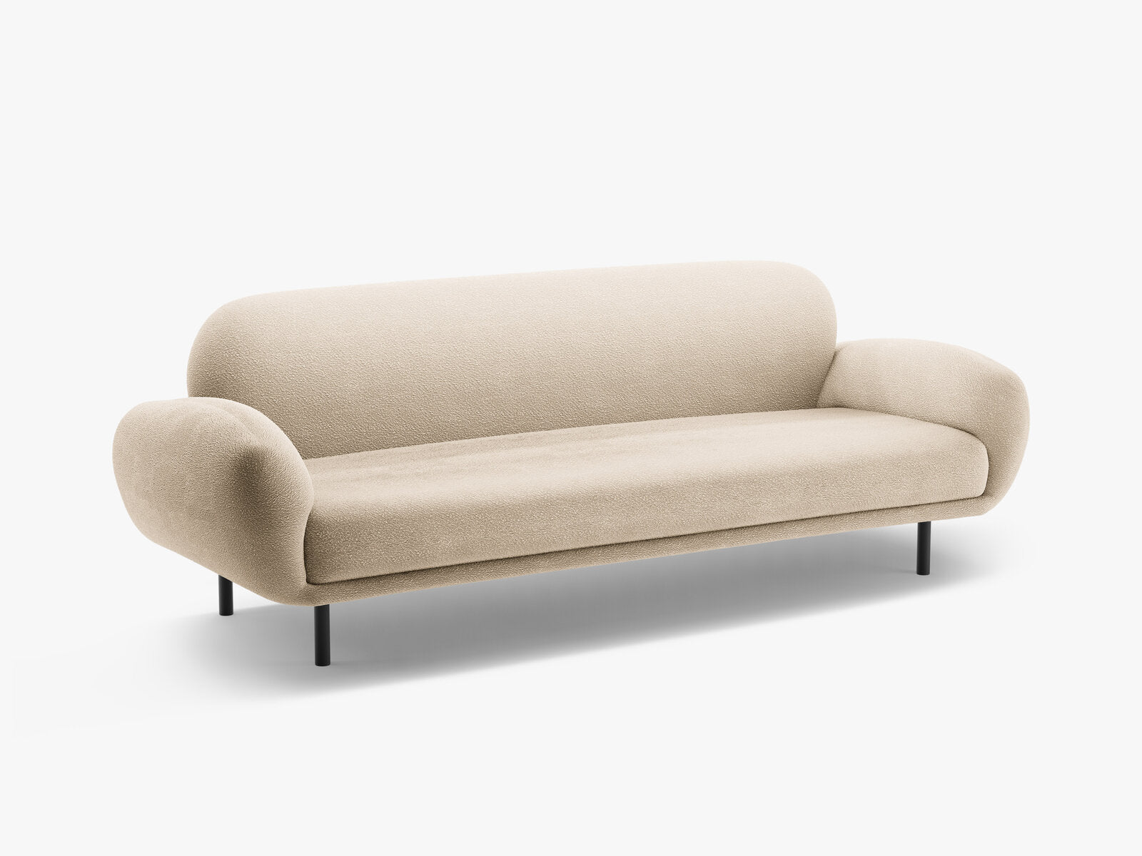 Micadoni Sofa Poppy 3-Sitzer Boucle Baloo Beige