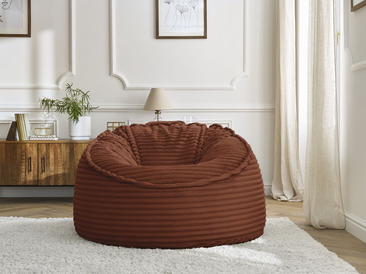 Bobochic Socrate Pouf Breitcord weich Orange