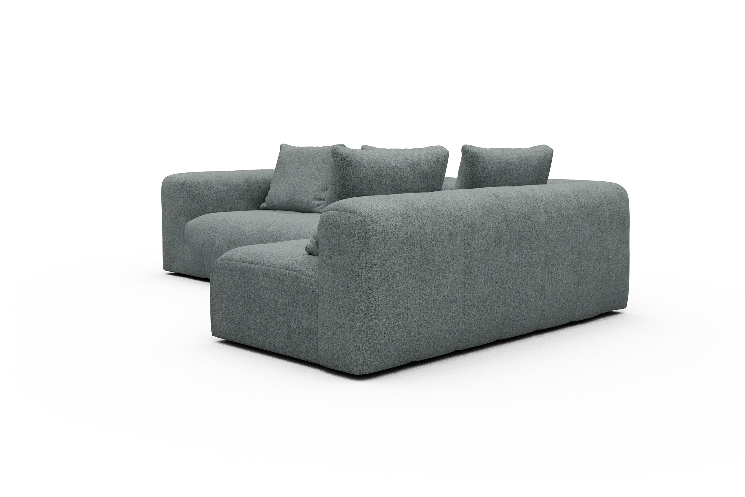 Ecksofa Hugo 2x 2,5-Sitzer Armlehne links Casone-Light-Mixed-Green