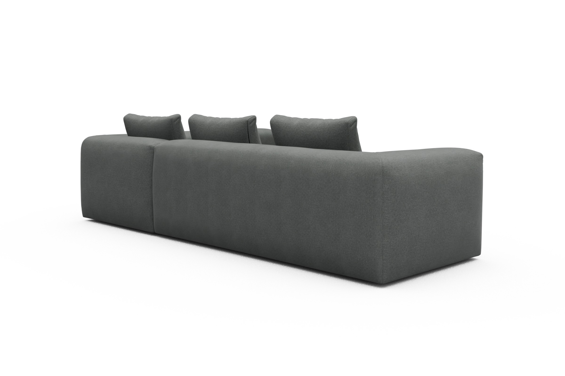 Ecksofa Fred 2x 2,5-Sitzer rechts offen Satya-Steel
