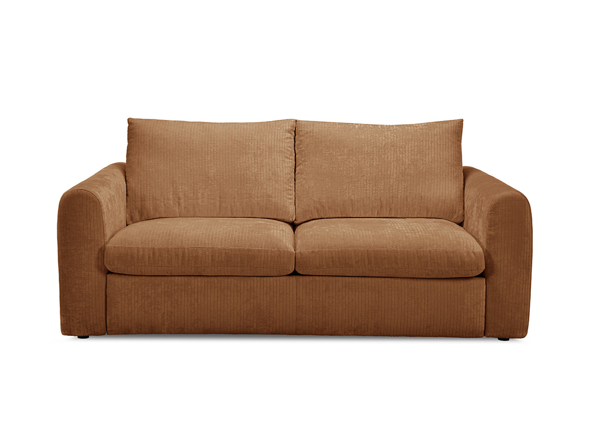 Bobochic Archi Schlafsofa 3-Sitzer Cordsamt Orange, Liegefläche 140 × 190 cm
