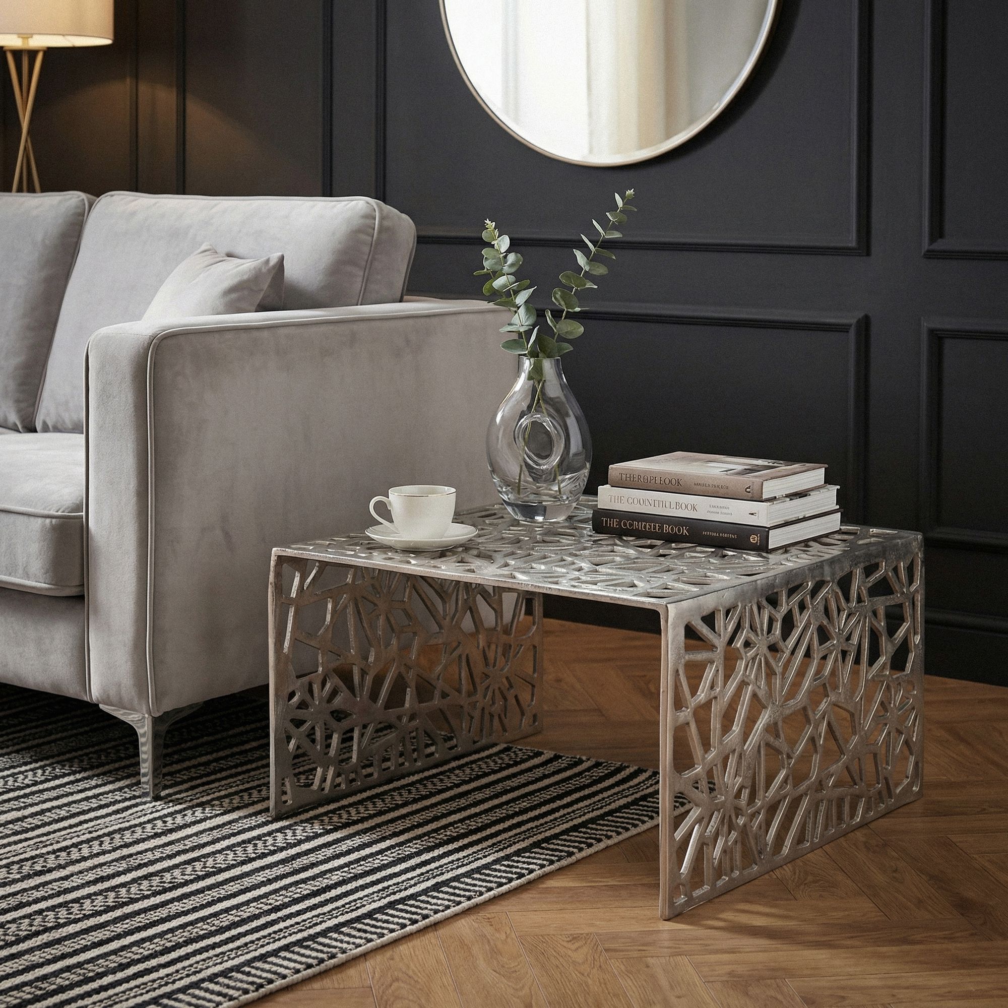 Couchtisch Langevag Aluminium Silber 60 × 60 × 31 cm